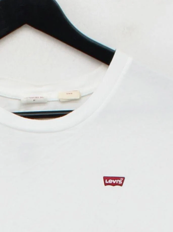 Levi’s Men's T-Shirt S White 100% Cotton Basic - Image 3