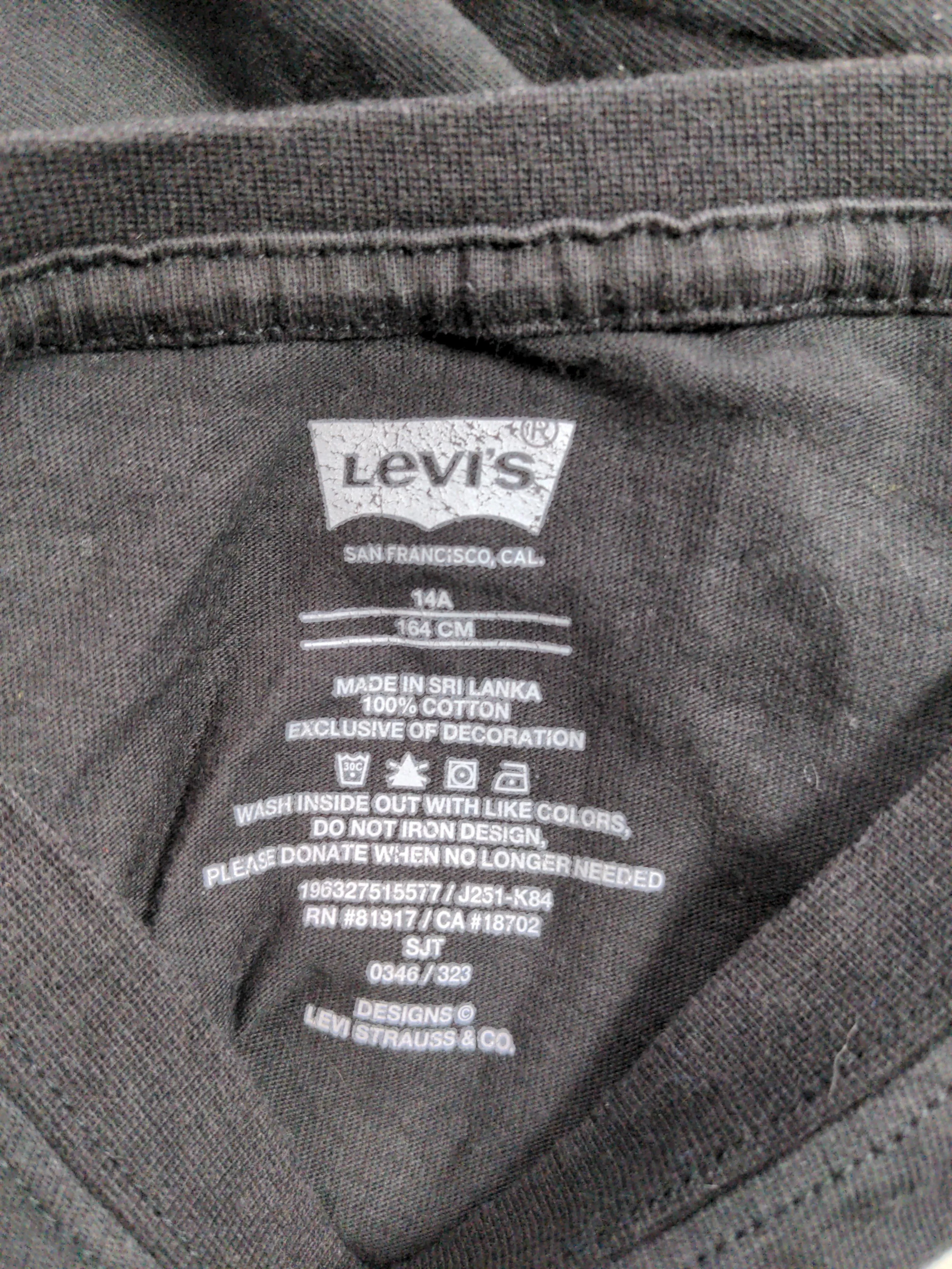 Levi’s Men's T-Shirt XXS Black 100% Cotton Basic - Image 6
