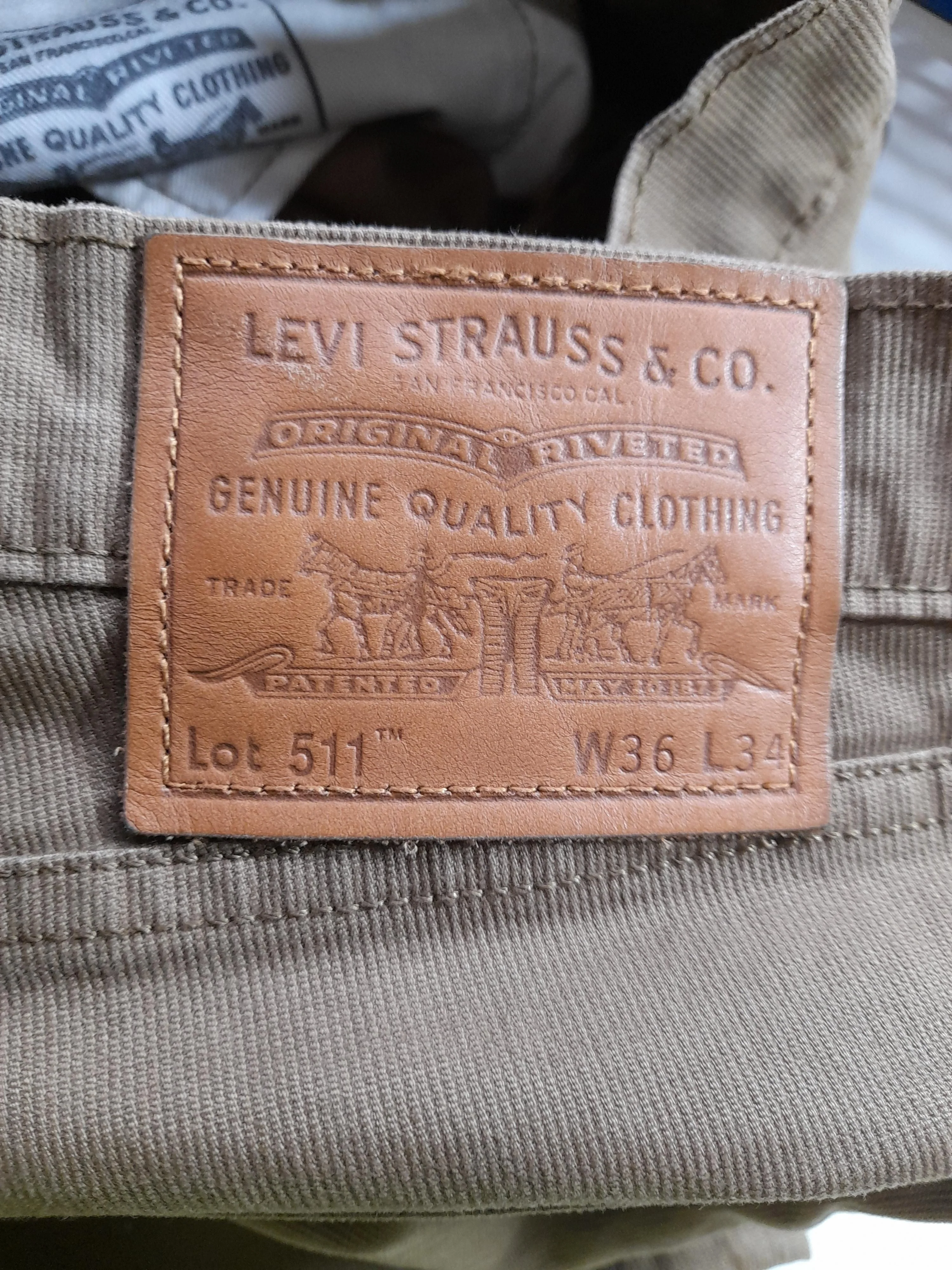 Levi’s Men's Trousers L Tan Cotton with Elastane Straight Chino - Image 6
