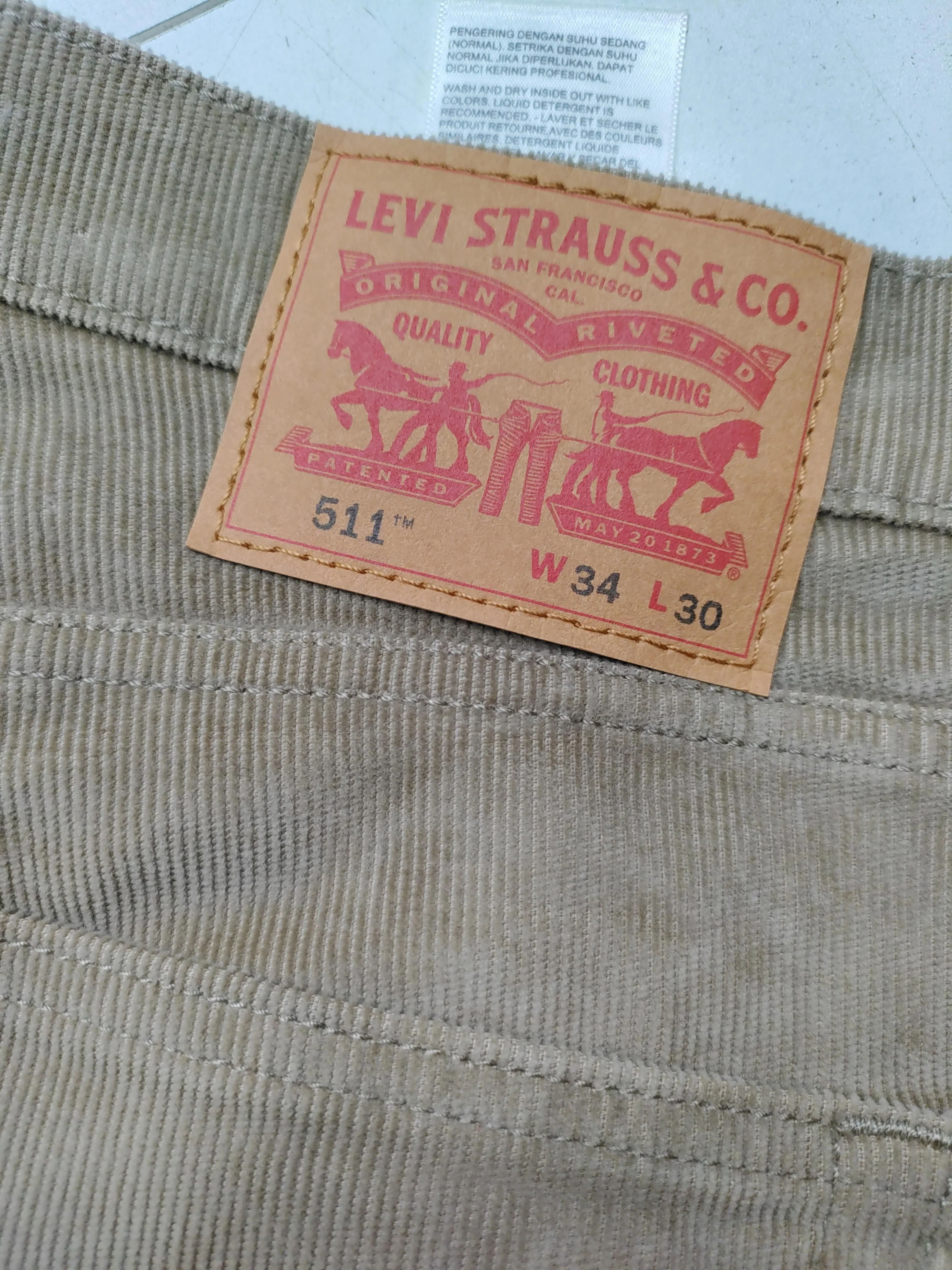 Levi’s Men's Trousers W 34 in Tan Cotton with Polyester, Elastane Chino - Image 5