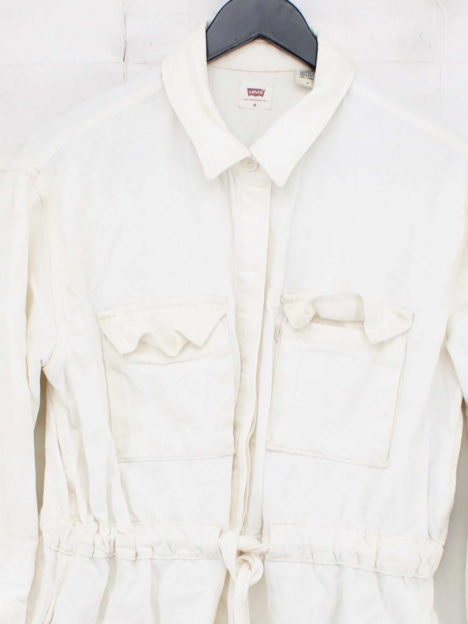 Levi’s Shirt Midi Dress M in White - Image 3