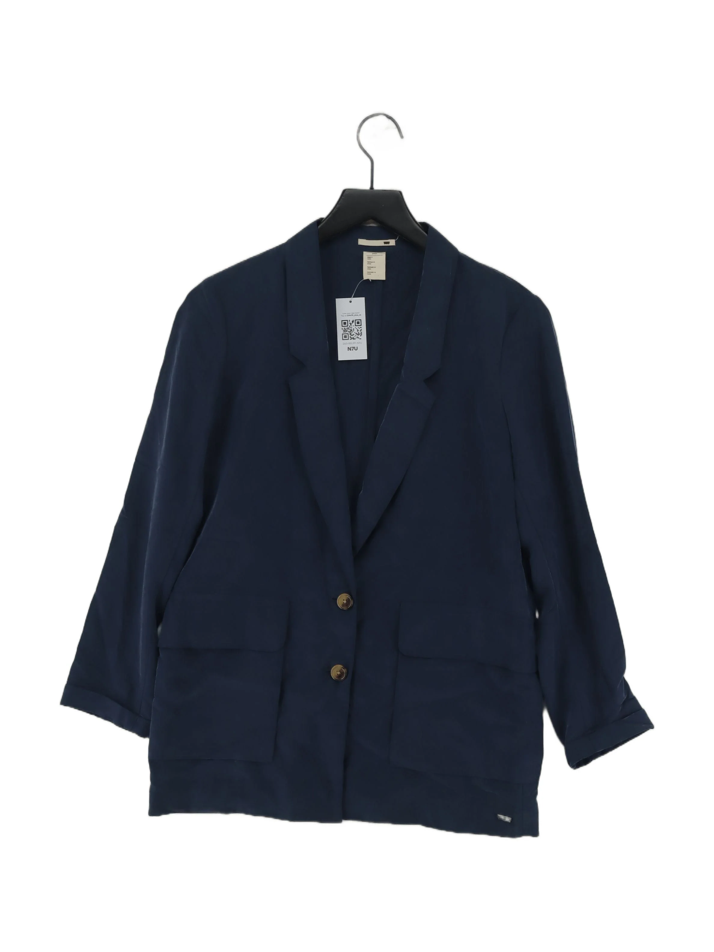 Levi’s Women's Blazer S Blue Lyocell Modal with Polyester Overcoat