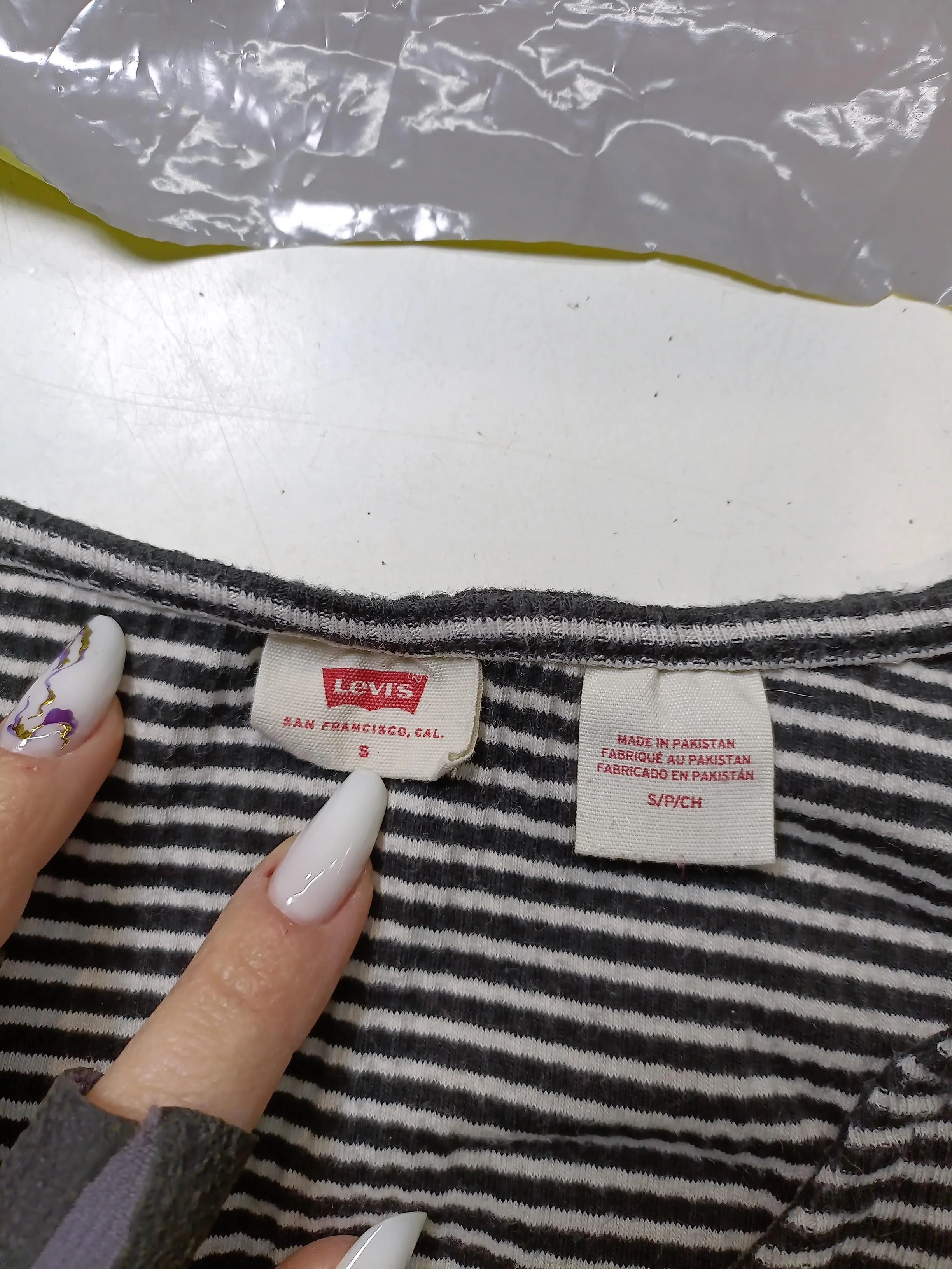 Levi’s Women's Cardigan S Multi Striped 100% Other Round Neck Cardigan - Image 5