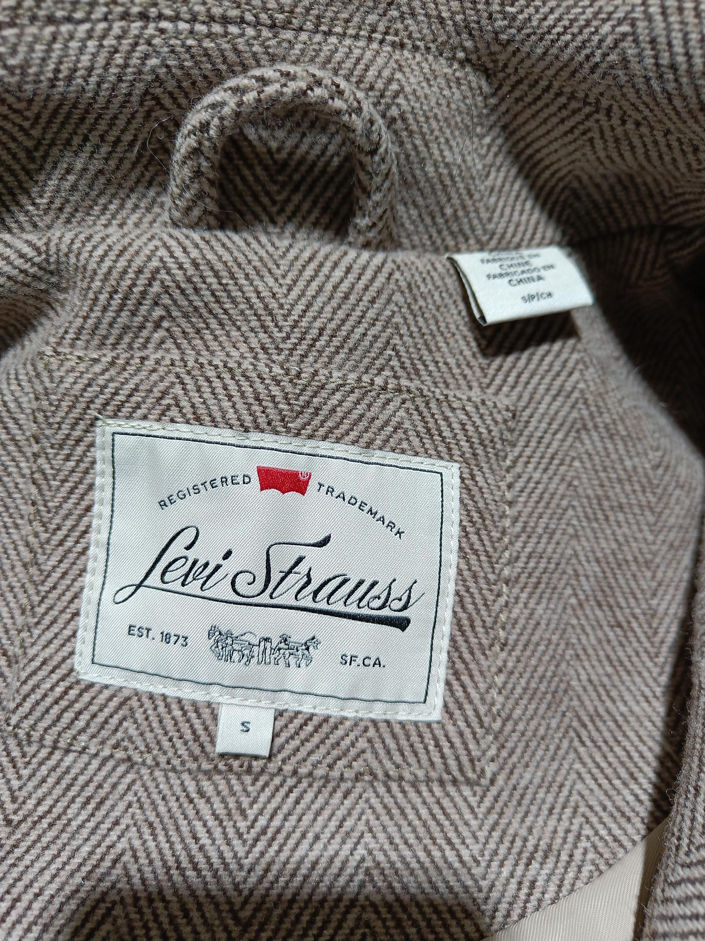 Levi’s Women's Coat S Tan Polyester with Wool Overcoat - Image 5