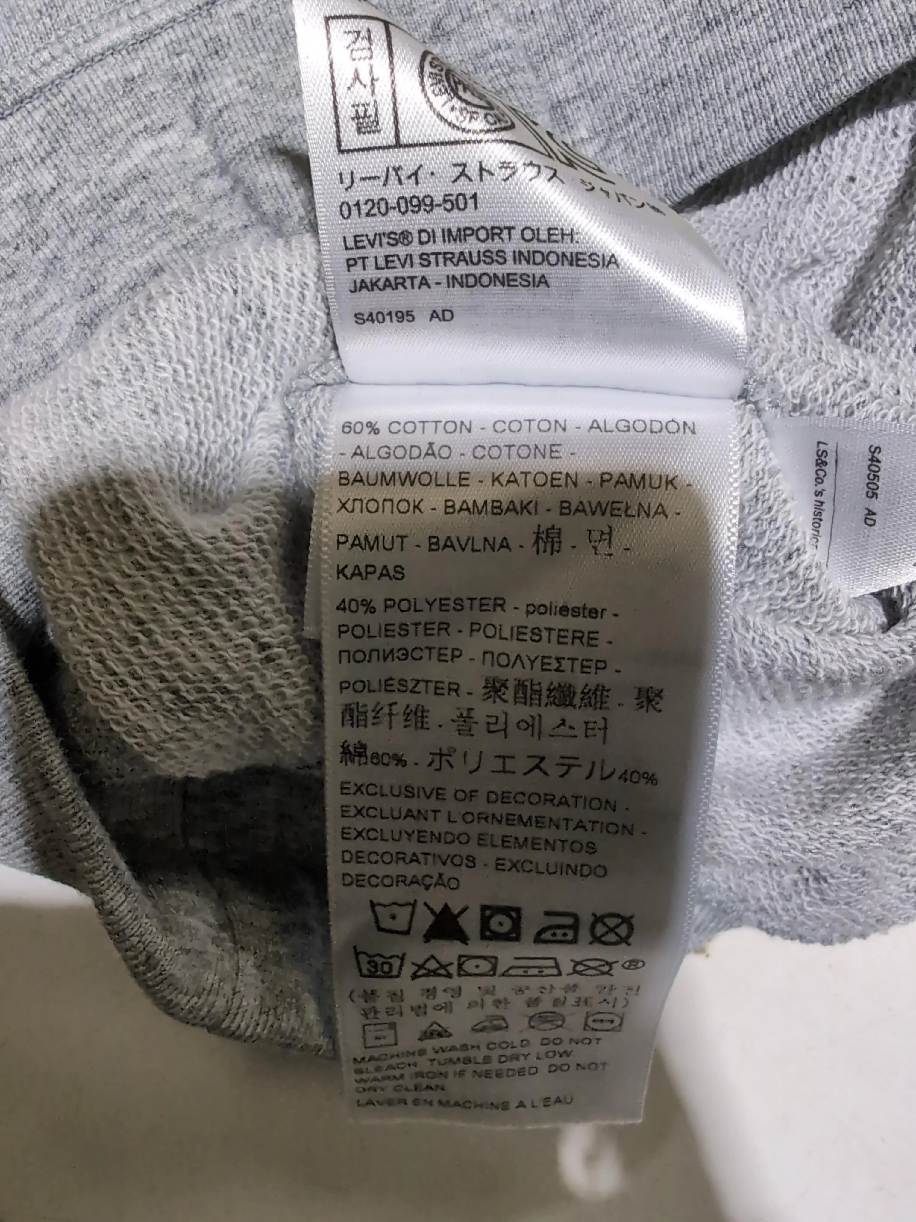 Levi’s Women's Hoodie M Grey Graphic Cotton with Polyester Pullover - Image 6