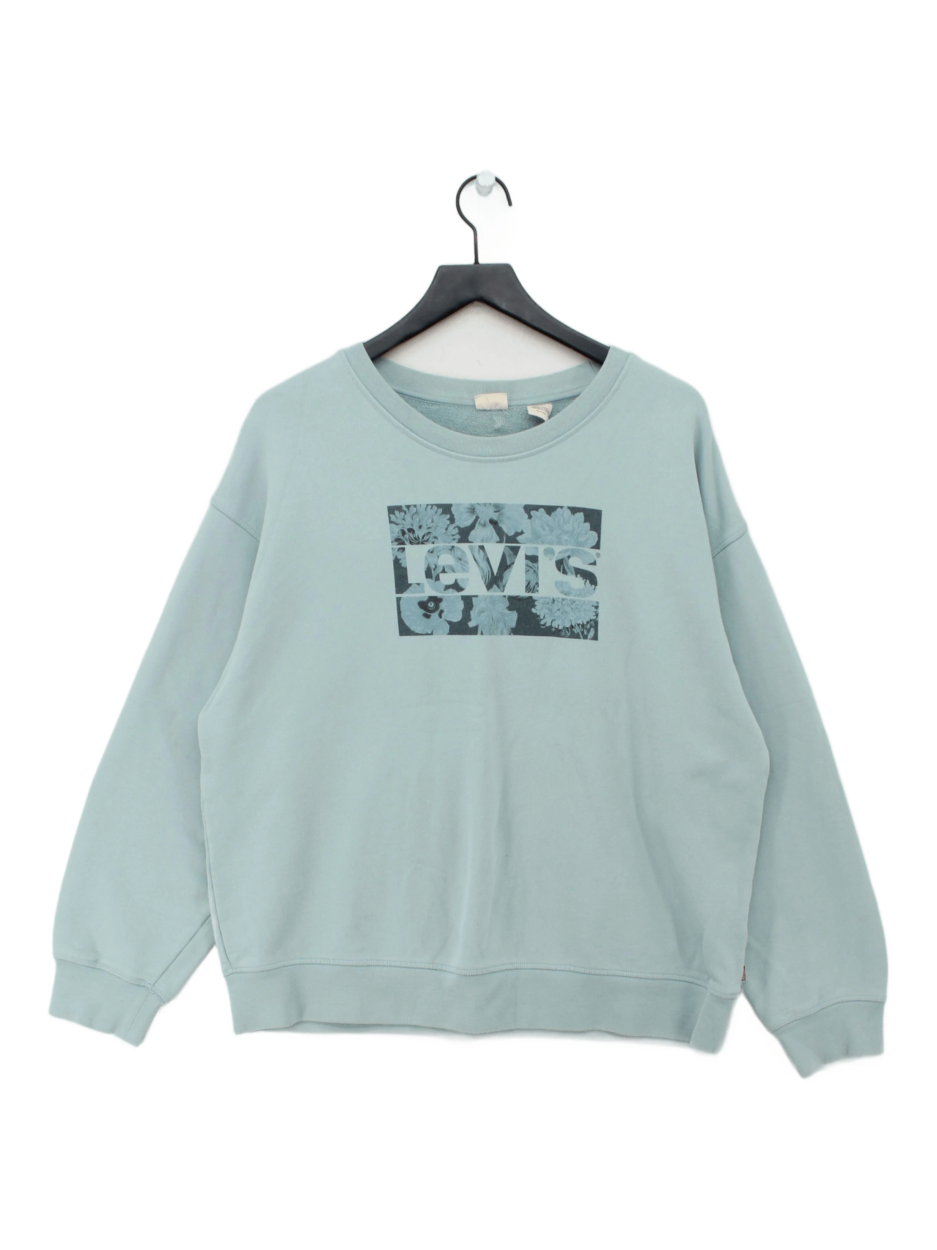 Levi’s Women's Hoodie XL Blue Graphic 100% Cotton Pullover