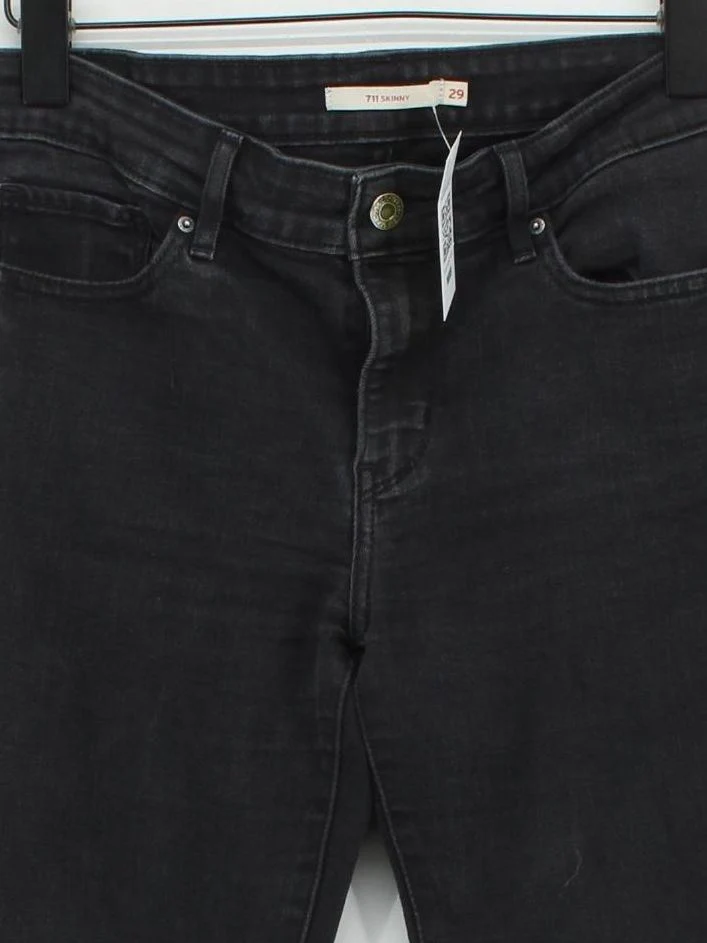 Levi’s Women's Jeans L Black Cotton with Polyester, Viscose, Elastane Skinny - Image 3