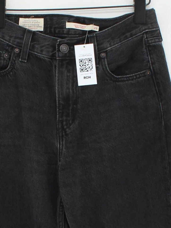 Levi’s Women's Jeans M Black Cotton with Lyocell Modal Straight - Image 3