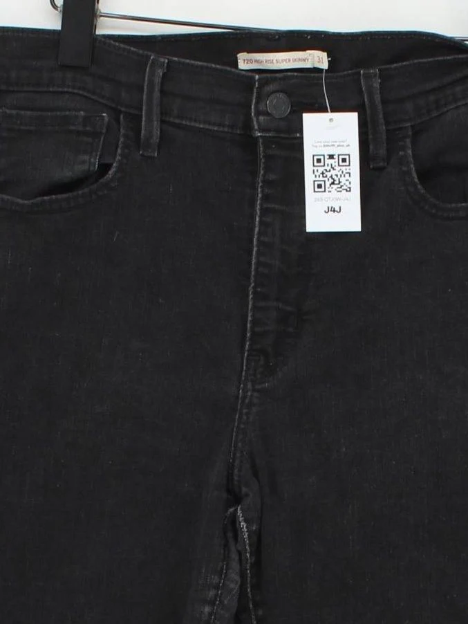 Levi’s Women's Jeans M Black Cotton with Polyester, Elastane Skinny - Image 3