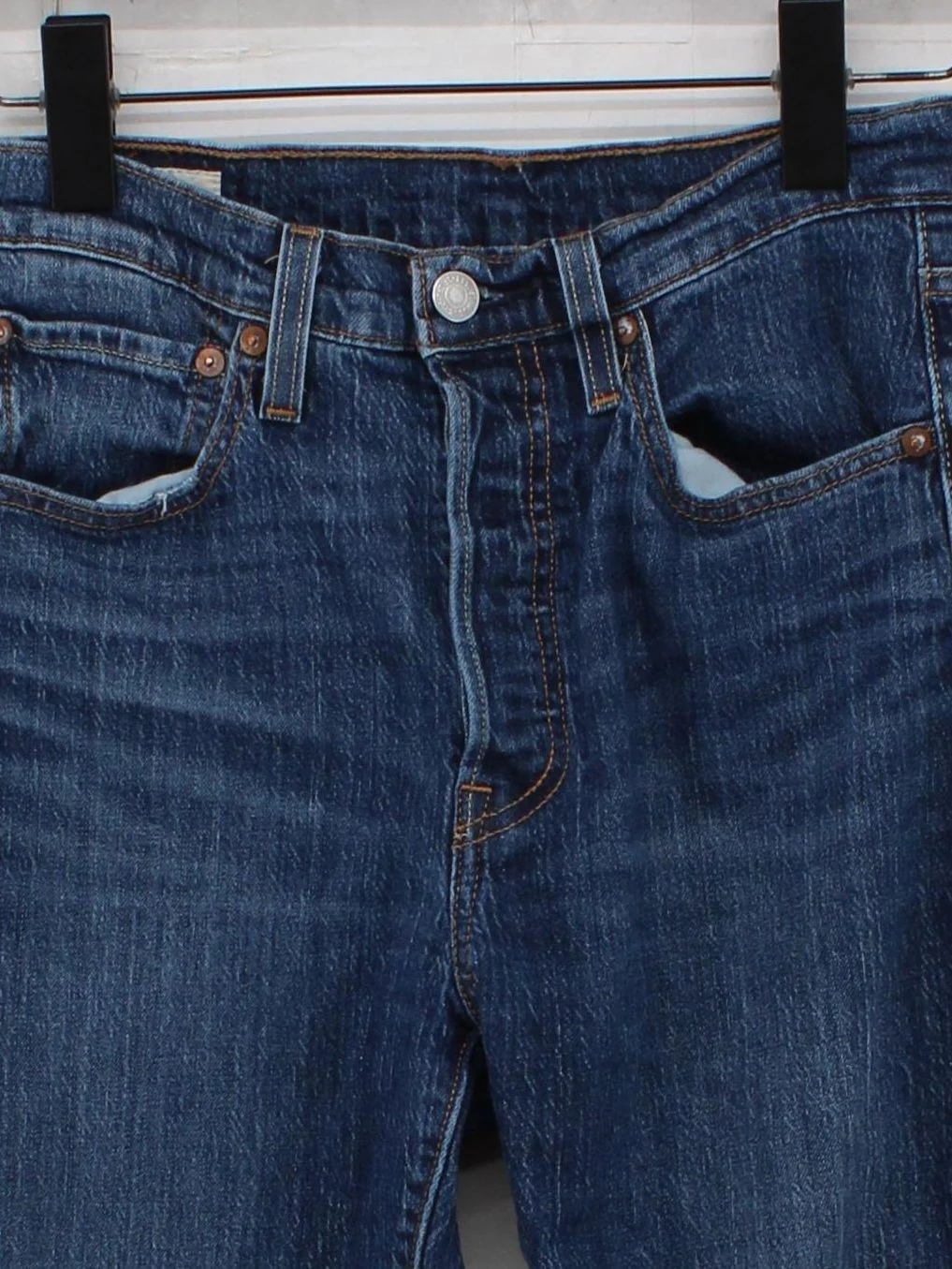 Levi’s Women's Jeans S Blue Cotton with Polyester, Elastane Straight - Image 3