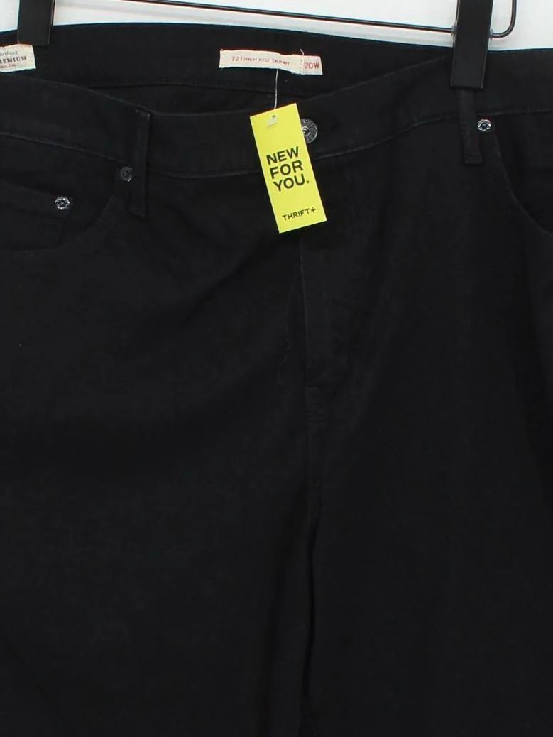 Levi’s Women's Jeans UK 20 Black Cotton with Polyester, Elastane Skinny - Image 3
