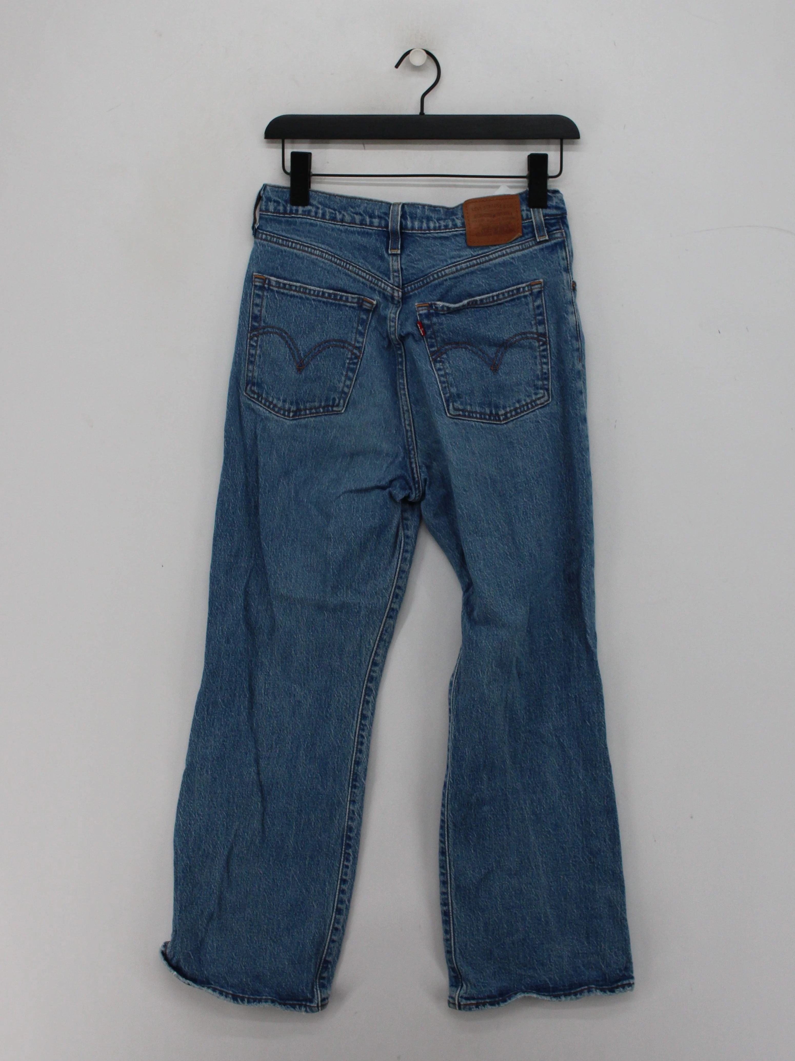 Levi’s Women's Jeans UK 8 Blue Cotton with Elastane Wide-Leg - Image 2