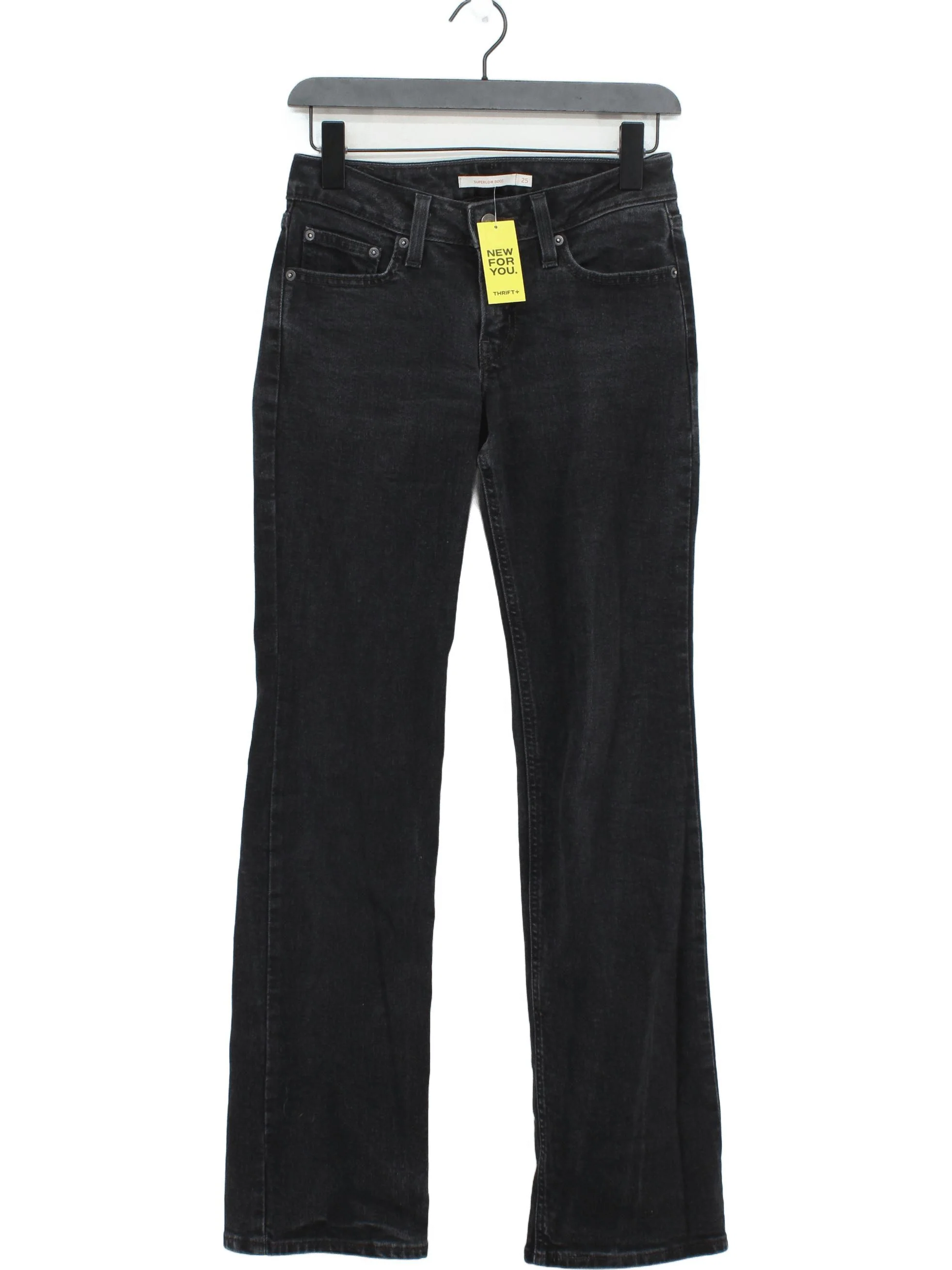 Levi’s Women's Jeans W 25 in Black Cotton with Polyester, Elastane Flared