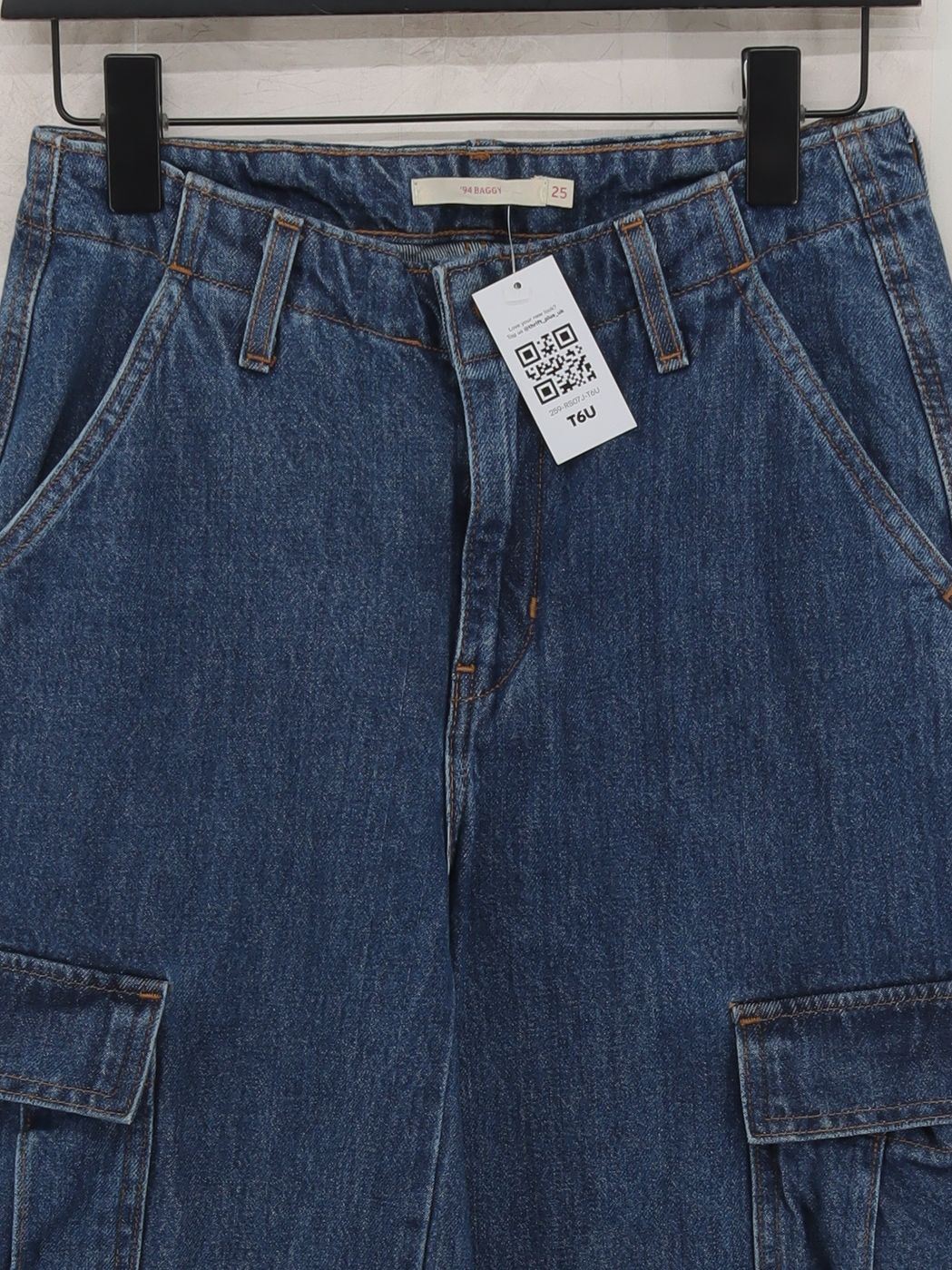 Levi’s Women's Jeans W 25 in Blue 100% Cotton Wide-Leg - Image 3