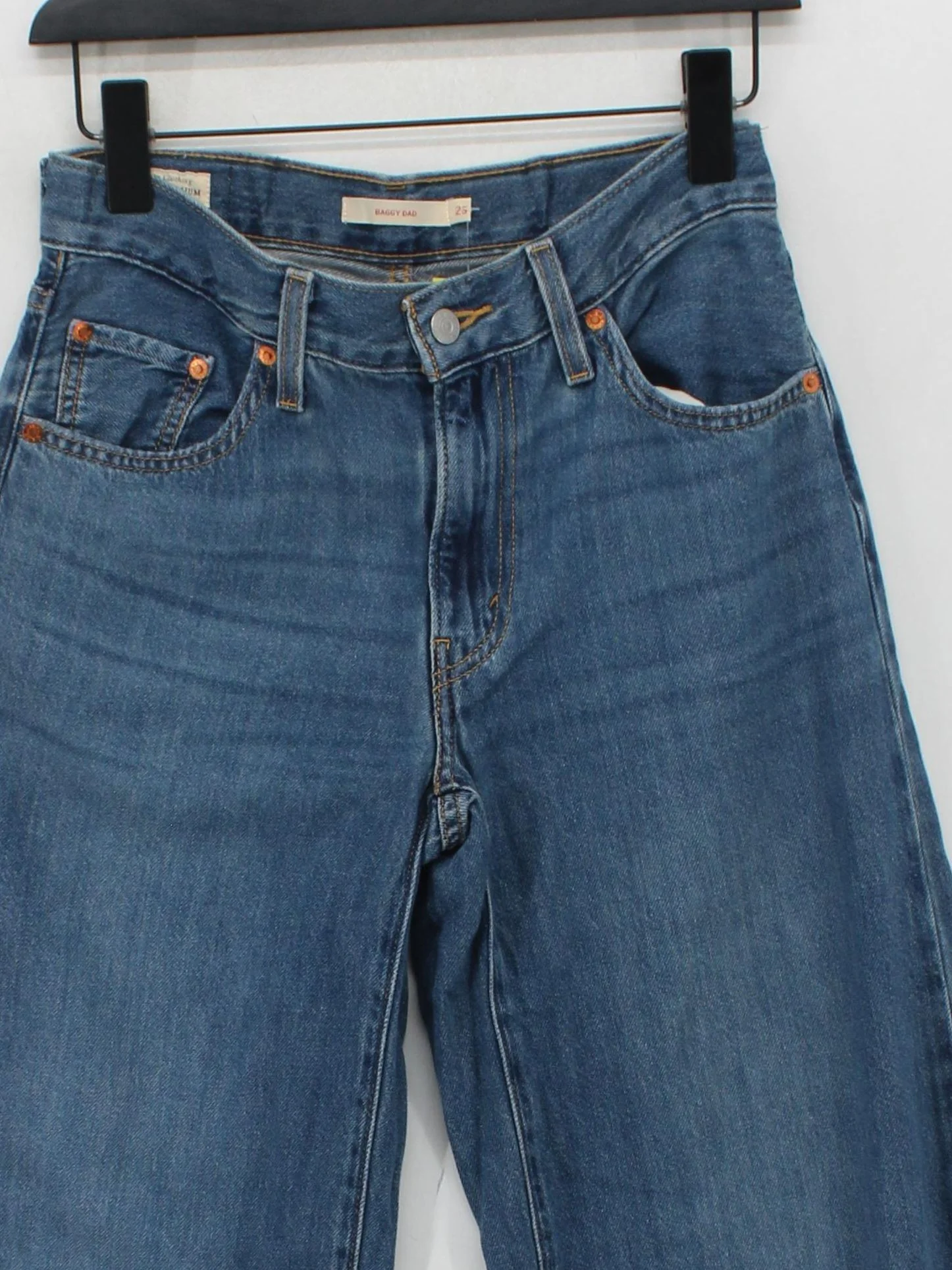 Levi’s Women's Jeans W 25 in Blue Cotton with Lyocell Modal Wide-Leg - Image 3