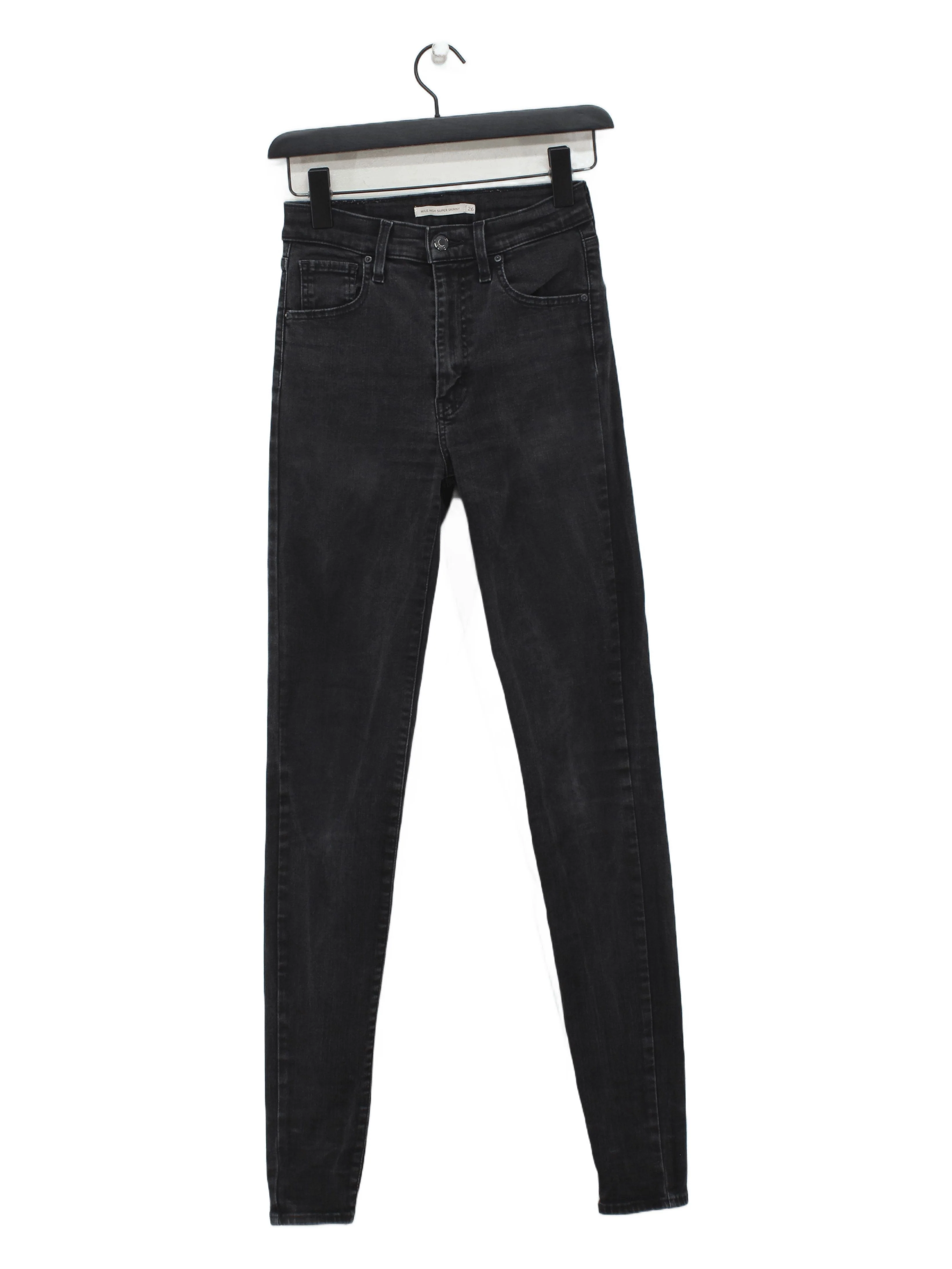 Levi’s Women's Jeans W 26 in Black Cotton with Polyester, Elastane Skinny