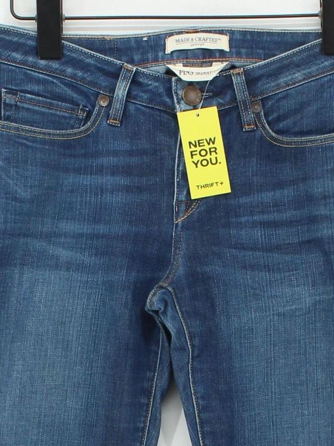 Levi’s Women's Jeans W 26 in Blue Cotton with Polyester, Elastane Skinny - Image 3