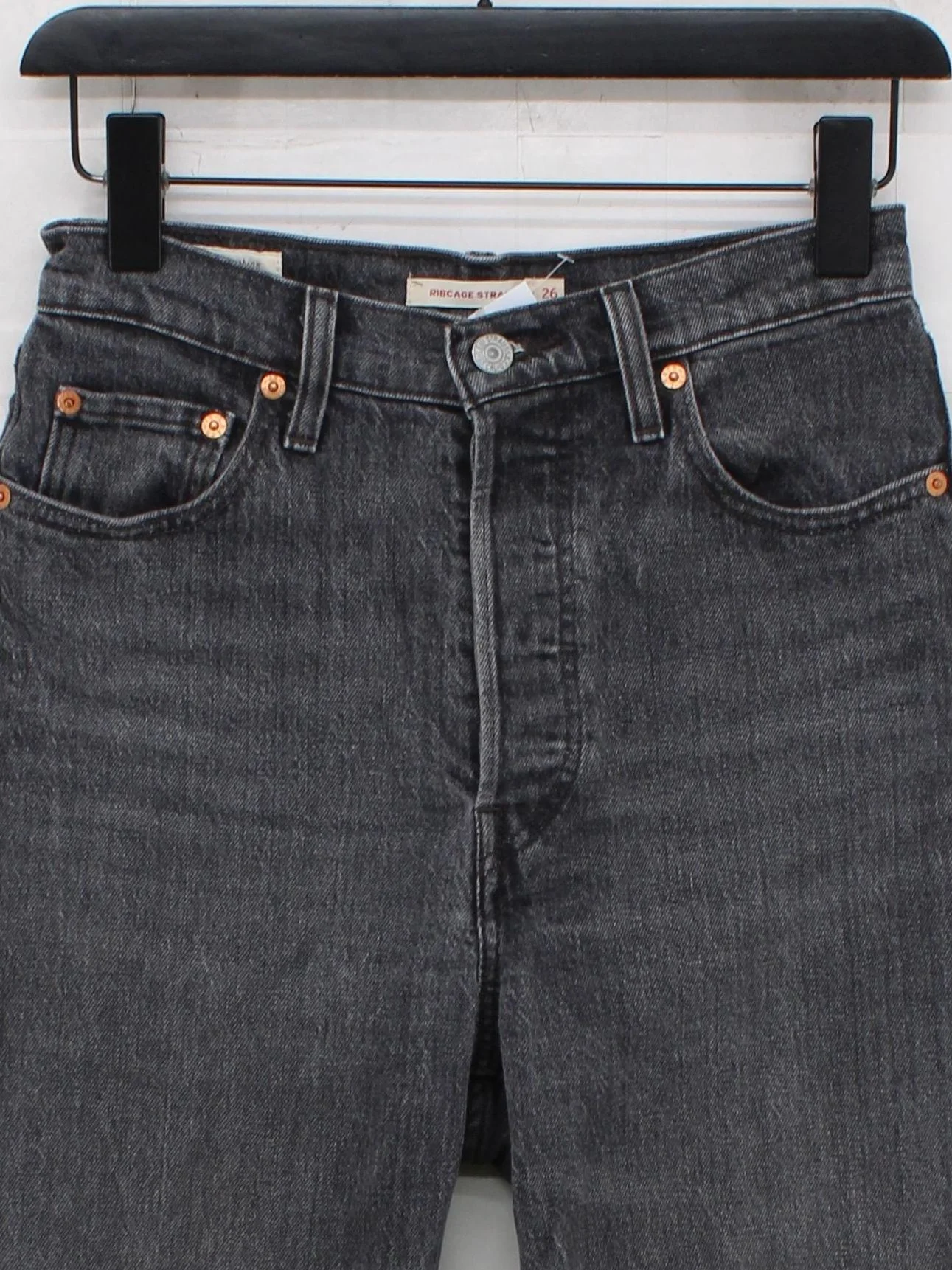 Levi’s Women's Jeans W 26 in Grey Cotton with Elastane Straight - Image 3
