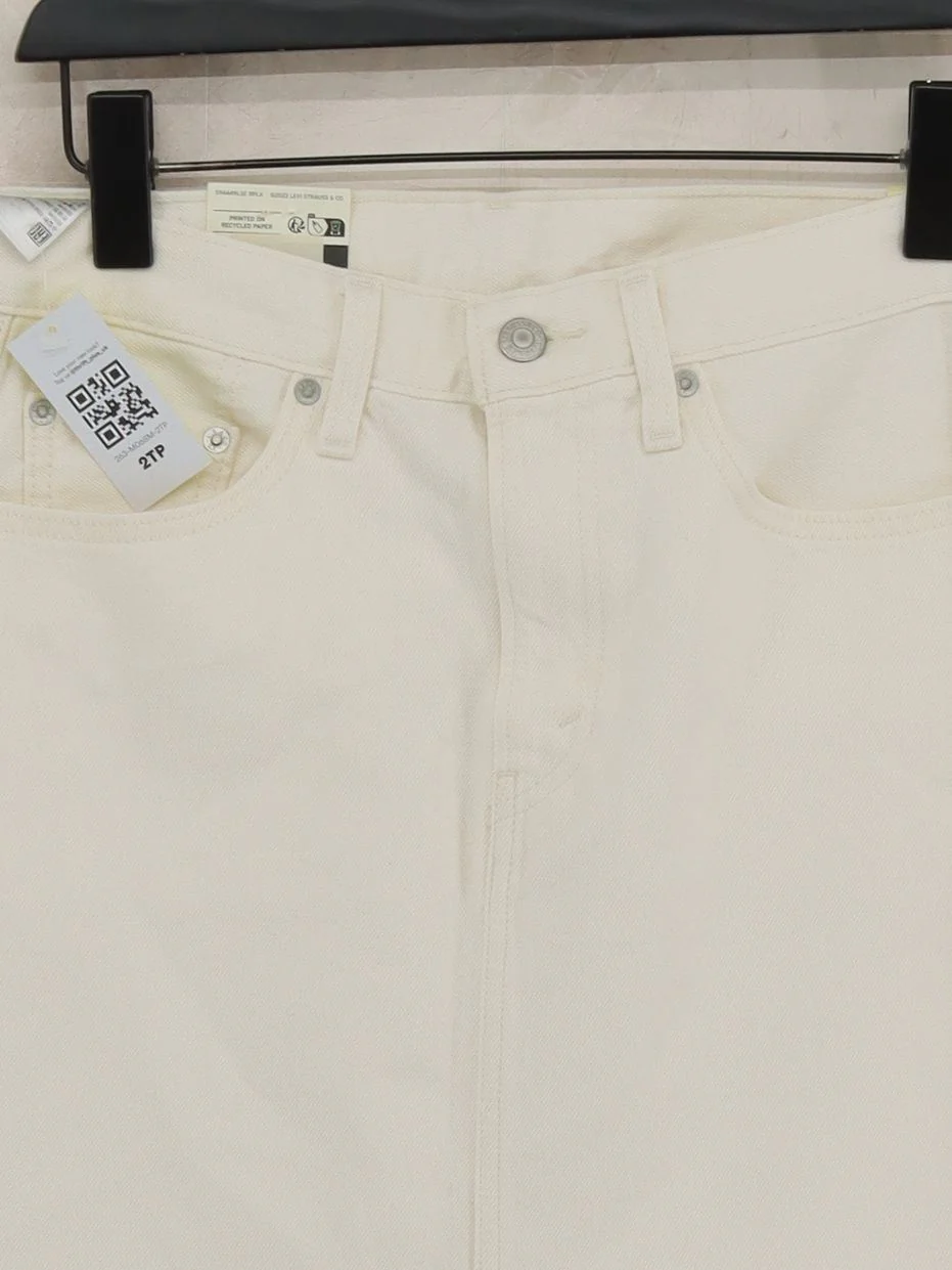 Levi’s Women's Jeans W 27 in Cream 100% Cotton Wide-Leg - Image 3