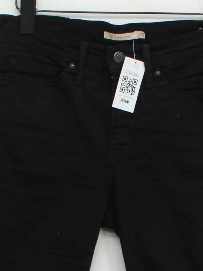 Levi’s Women's Jeans W 28 in Black Cotton with Polyester, Elastane Skinny - Image 3