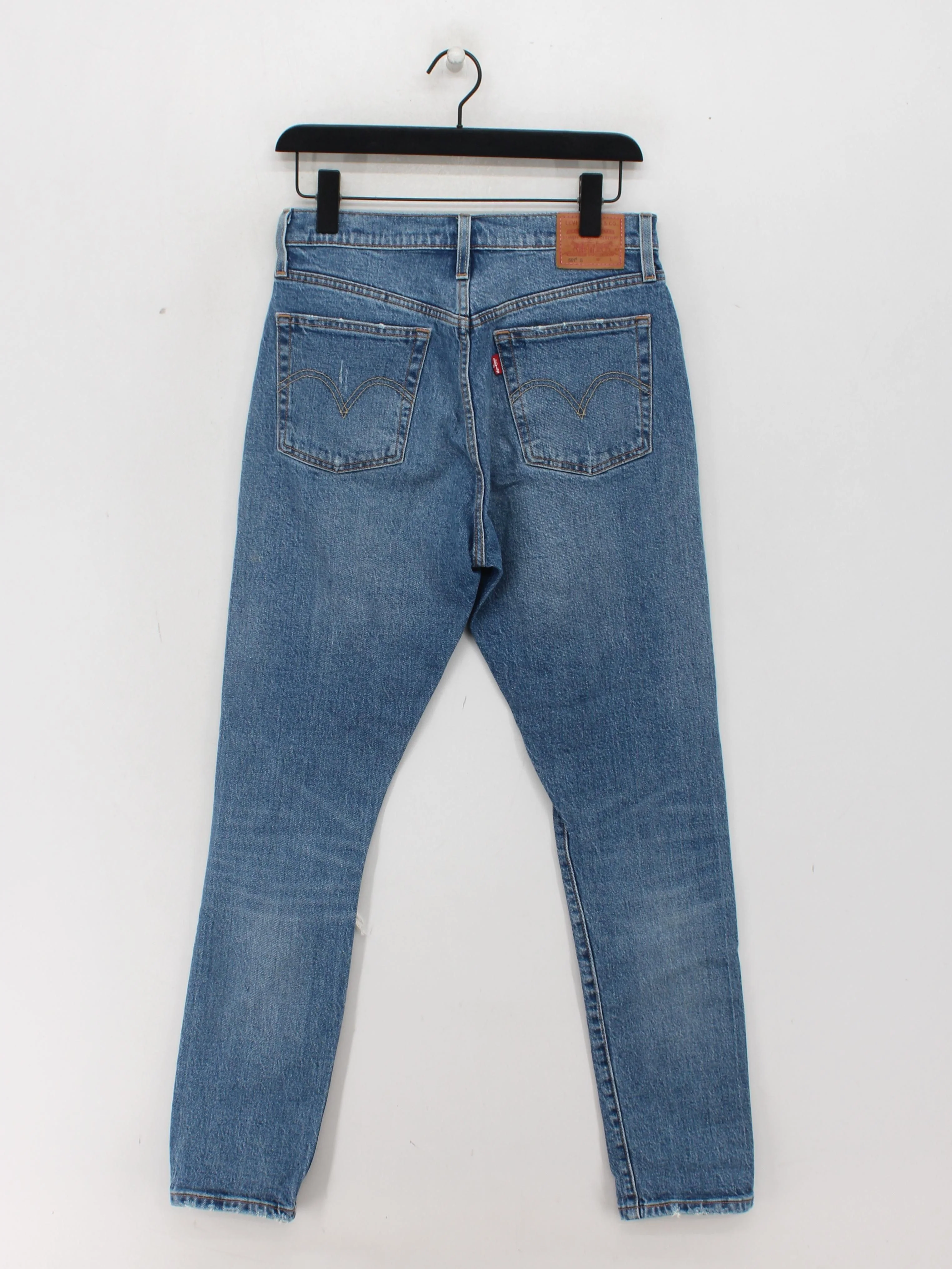Levi’s Women's Jeans W 28 in Blue Cotton with Elastane Straight - Image 2