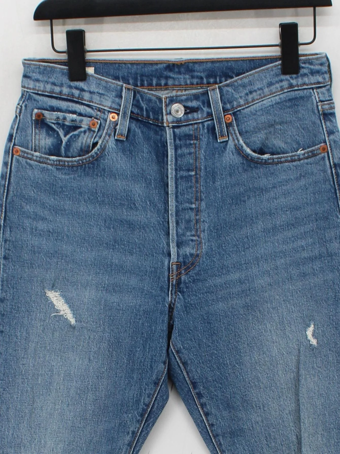 Levi’s Women's Jeans W 28 in Blue Cotton with Elastane Straight - Image 3