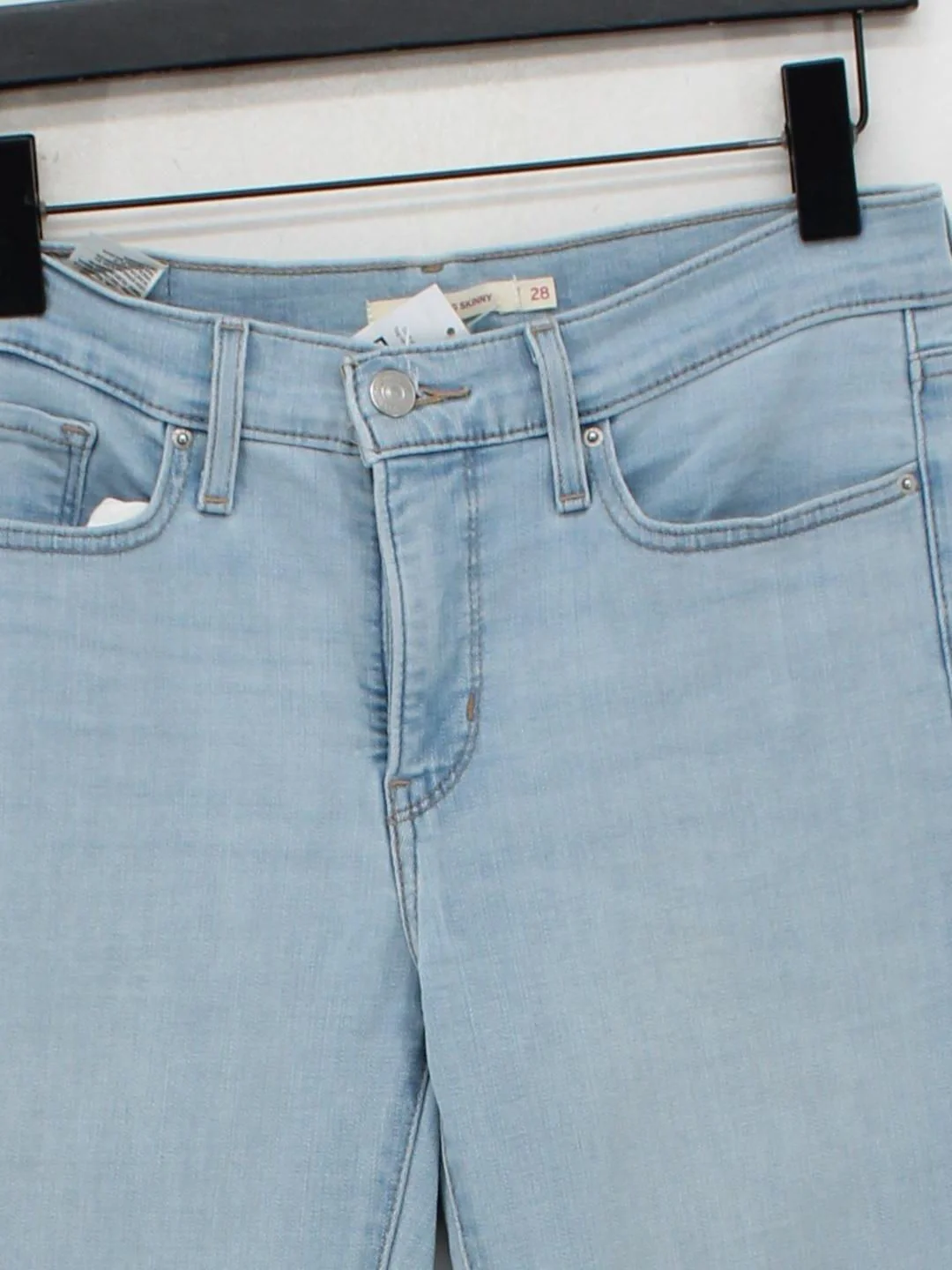 Levi’s Women's Jeans W 28 in Blue Cotton with Viscose, Polyester Skinny - Image 3