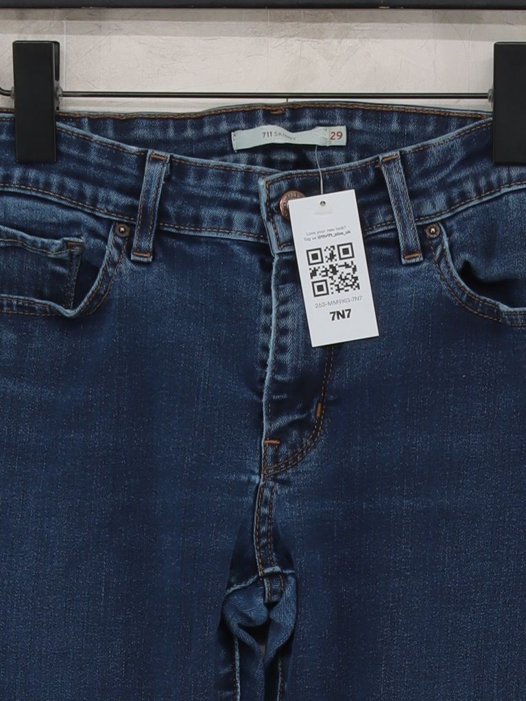 Levi’s Women's Jeans W 29 in Blue Cotton with Polyester, Elastane Skinny - Image 3