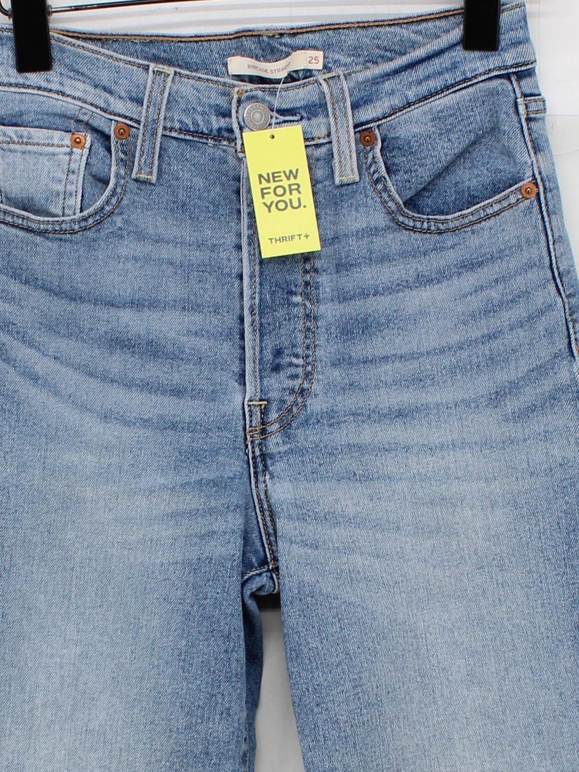 Levi’s Women's Jeans XS Blue Cotton with Polyester, Elastane Straight - Image 3