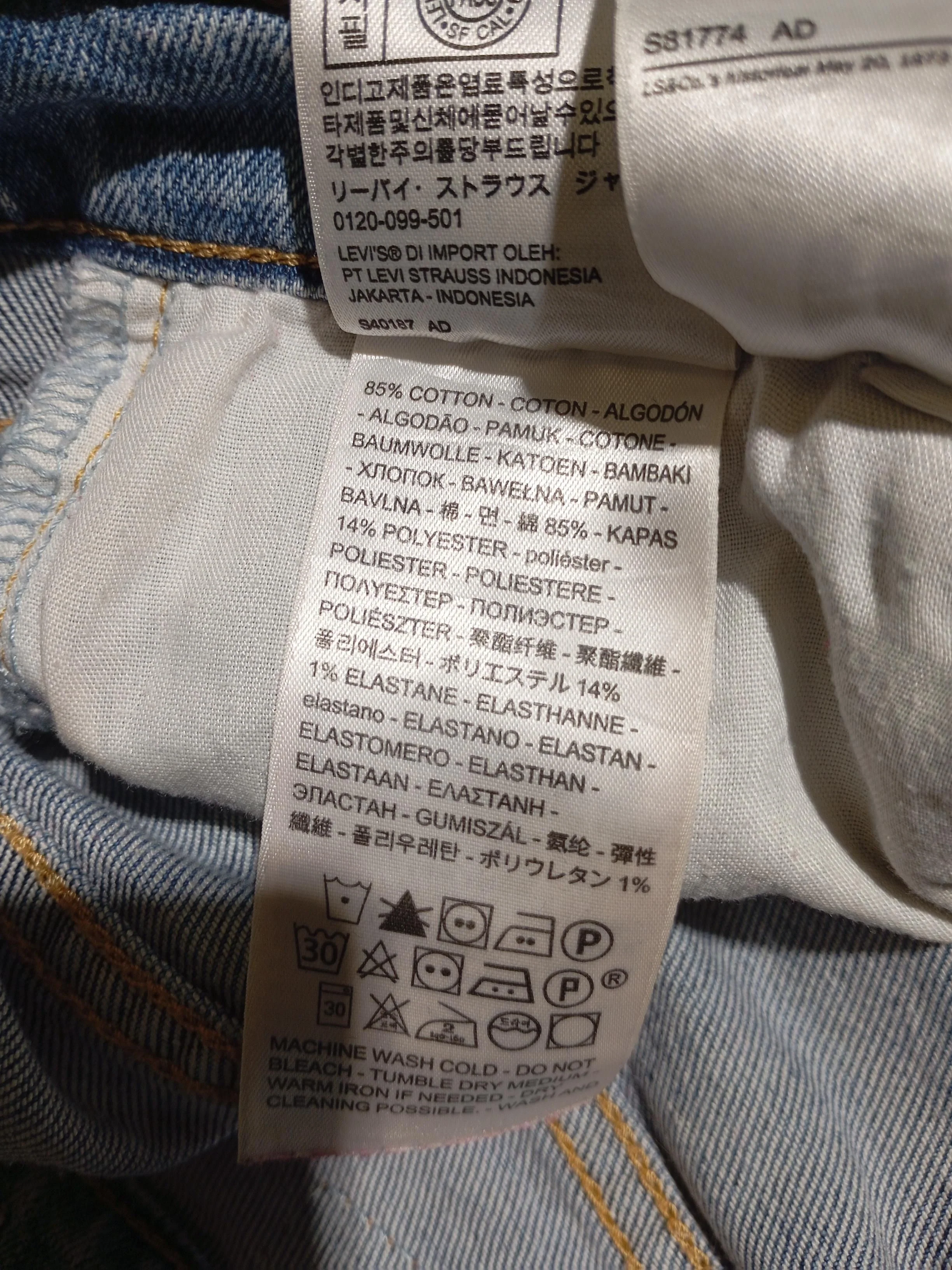 Levi’s Women's Jeans XS Blue Cotton with Polyester, Elastane Straight - Image 6