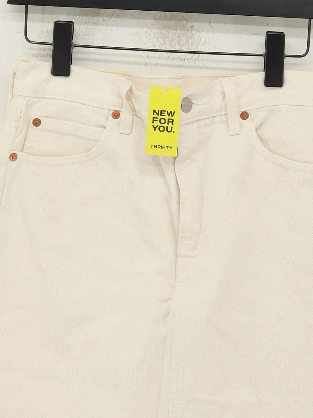 Levi’s Women's Midi Skirt W 29 in Cream 100% Cotton Midi Straight & Pencil - Image 3