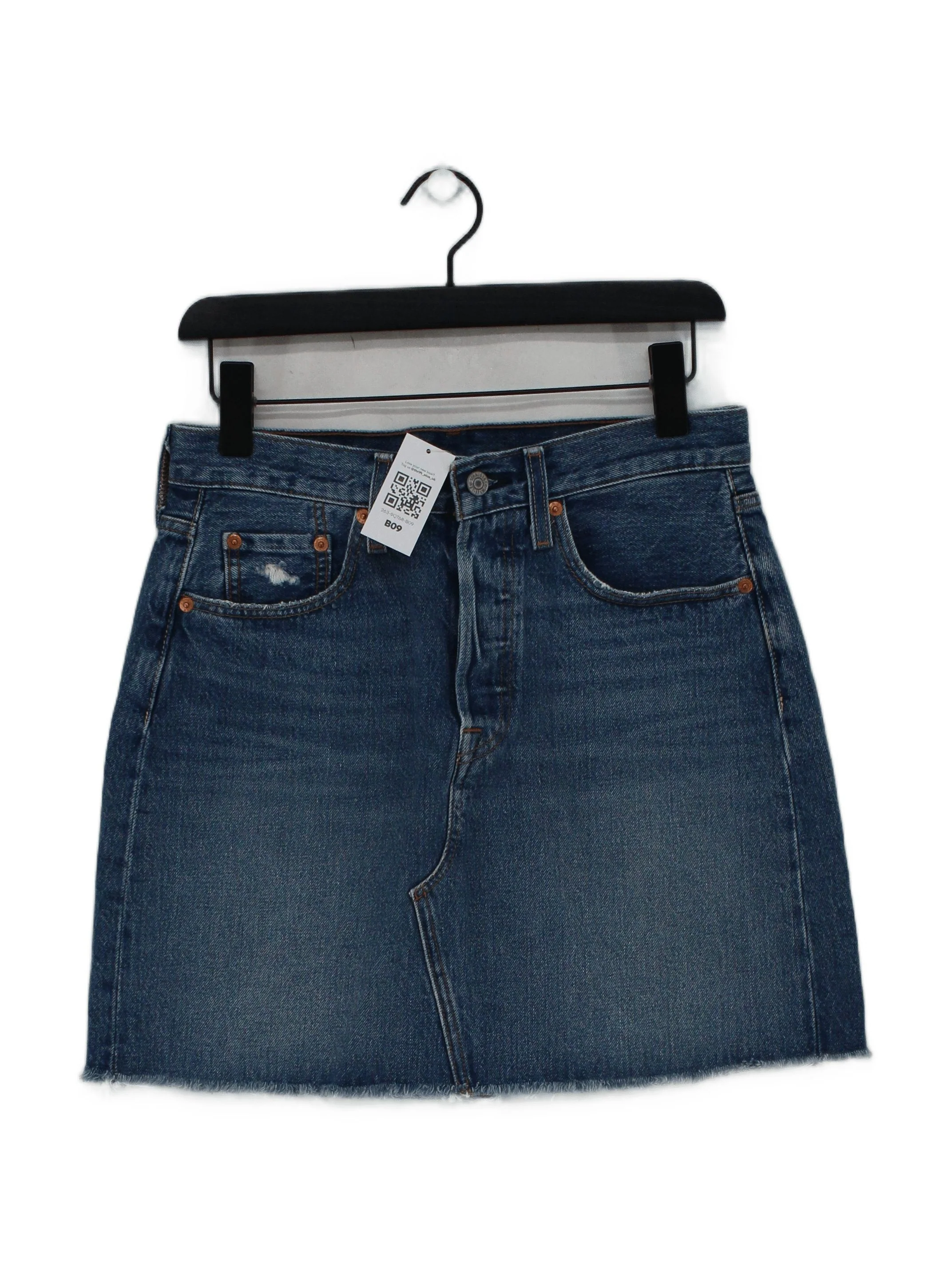 Levi’s Women's Mini Skirt UK 2 Blue 100% Cotton Short Mini