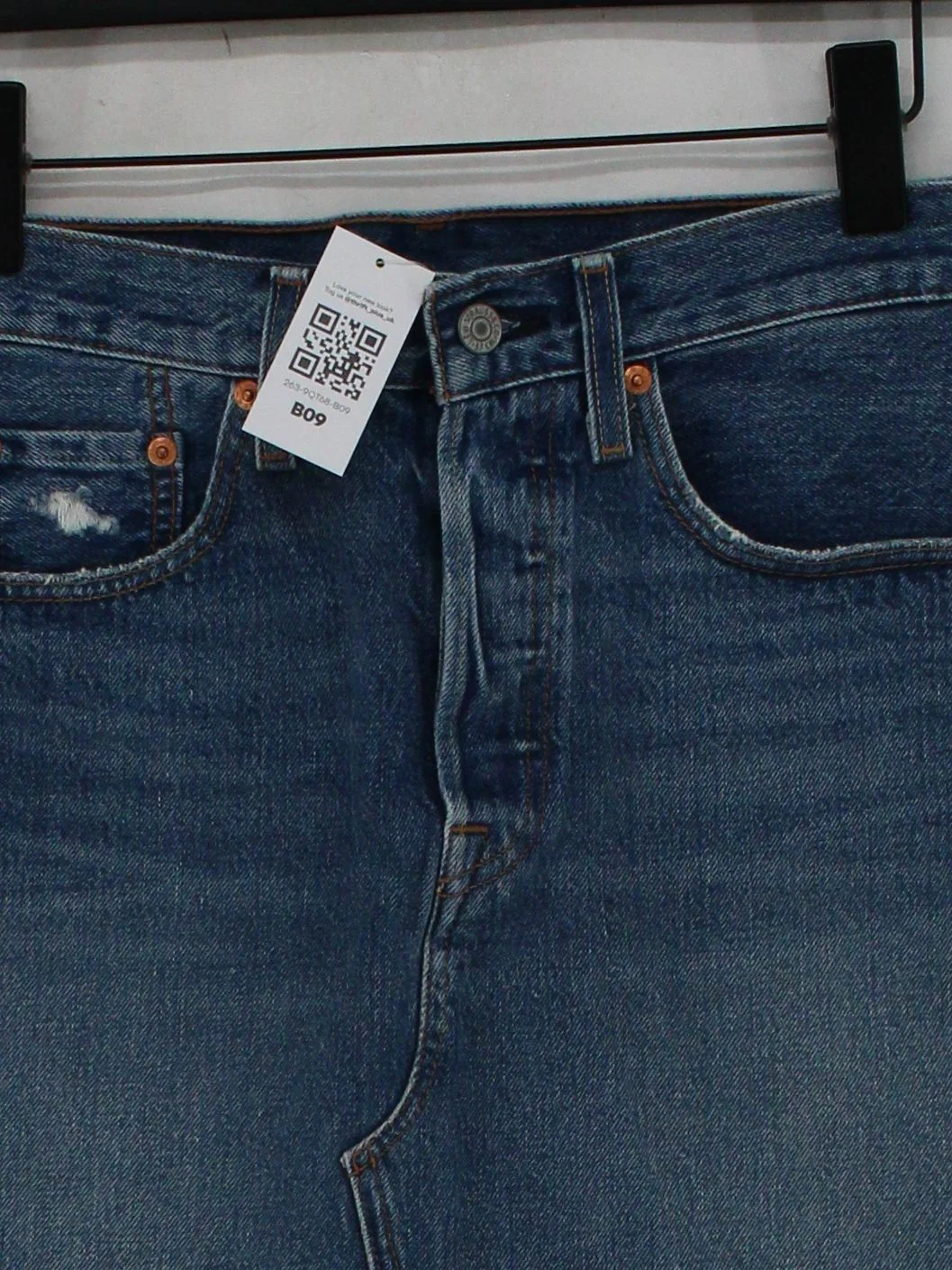 Levi’s Women's Mini Skirt UK 2 Blue 100% Cotton Short Mini - Image 3