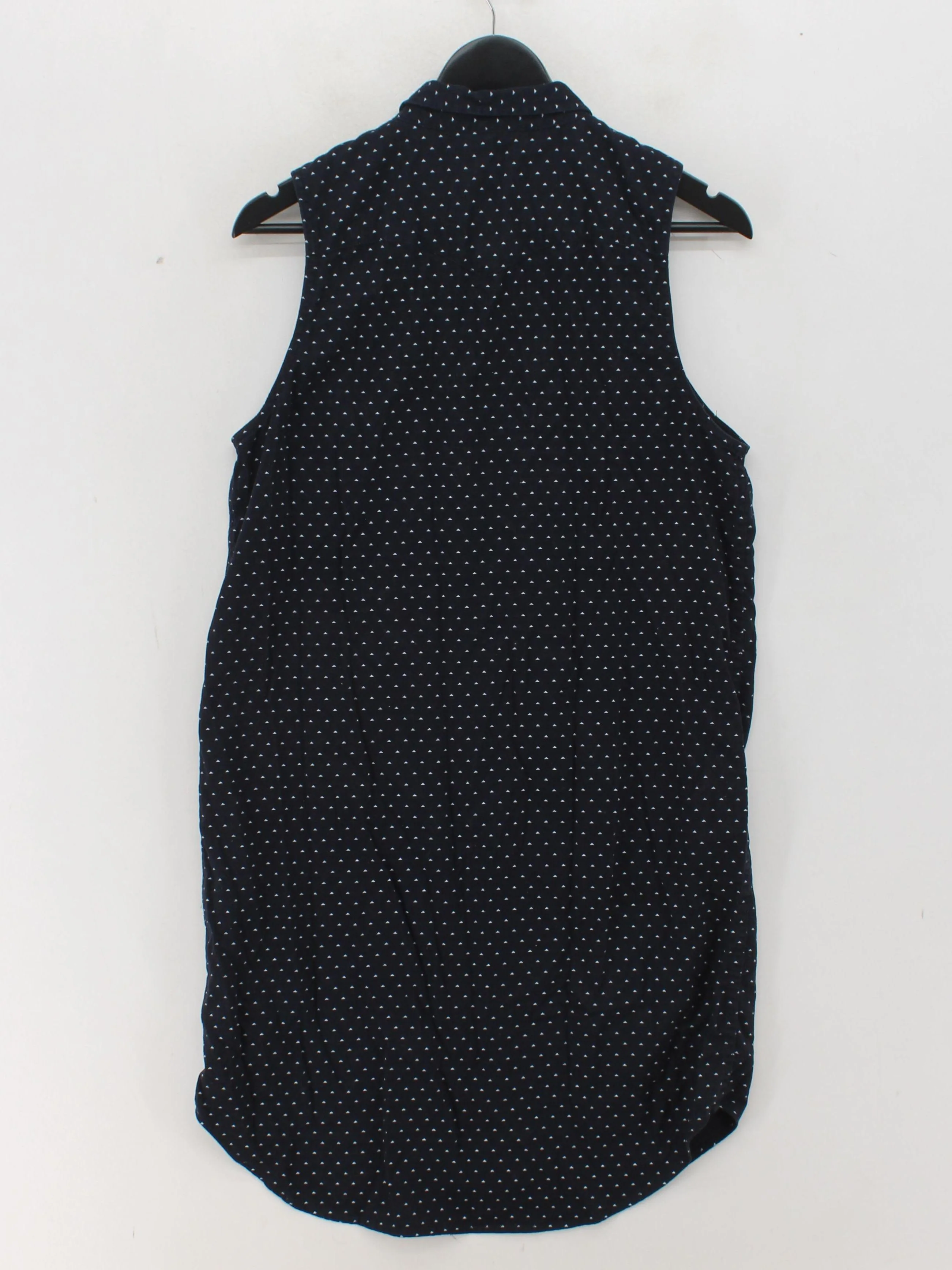 Levi’s Women's Shirt M Blue Polkadot 100% Cotton Sleeveless Collared Basic - Image 2