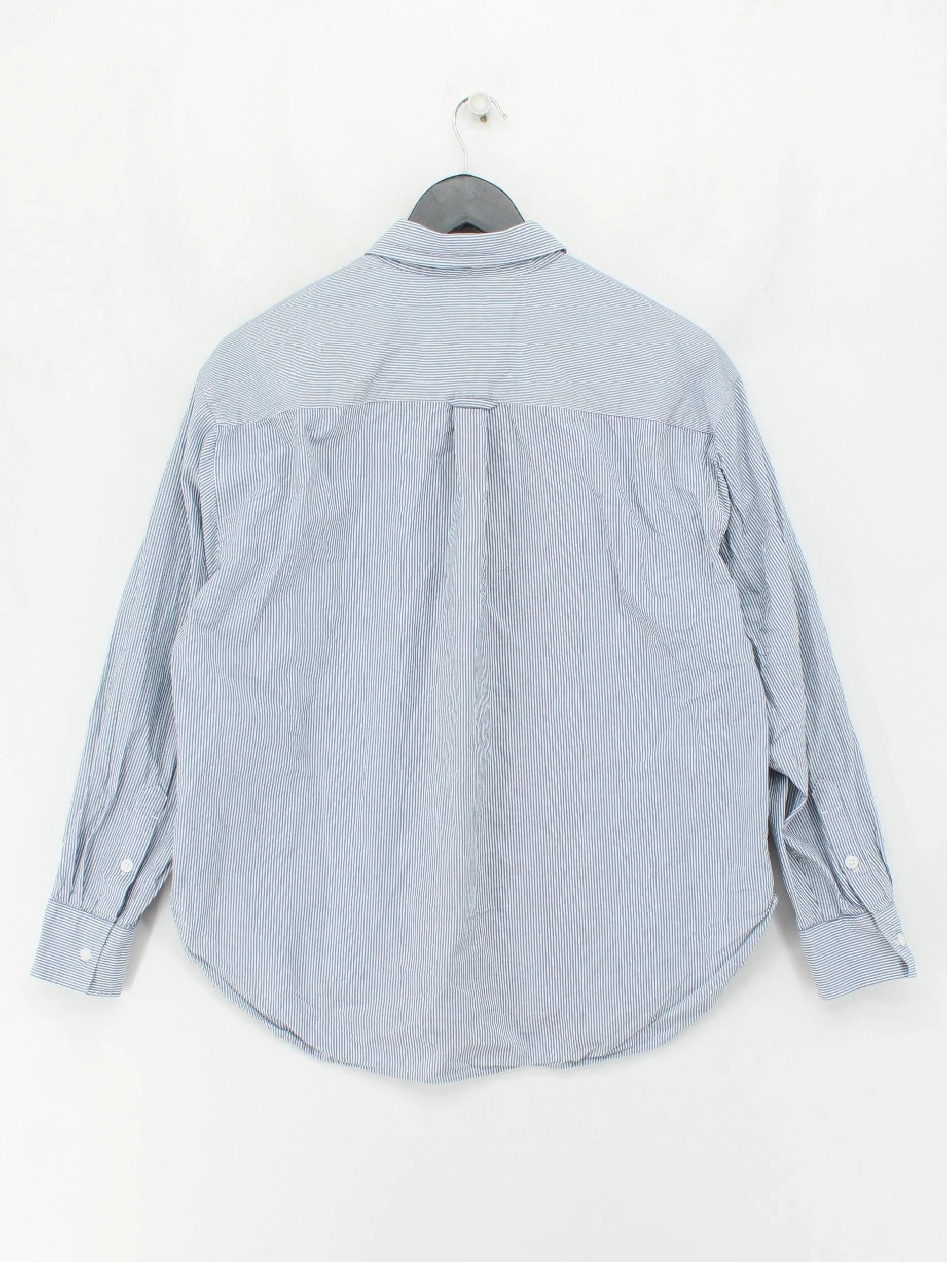 Levi’s Women's Shirt M Blue Striped 100% Cotton Long Sleeve Collared Basic - Image 2