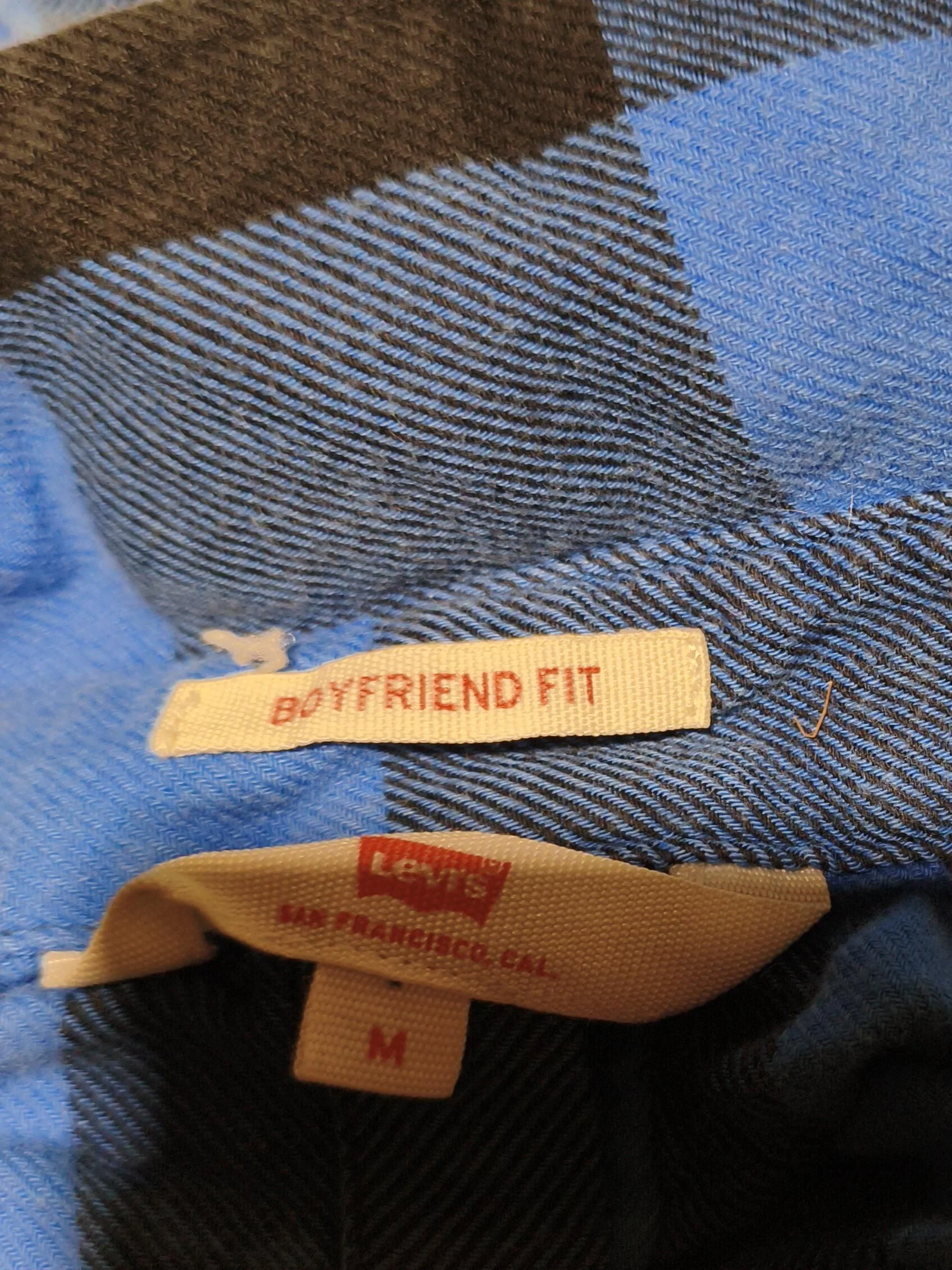 Levi’s Women's Shirt M Multi Checkered 100% Cotton Long Sleeve Collared Basic - Image 6