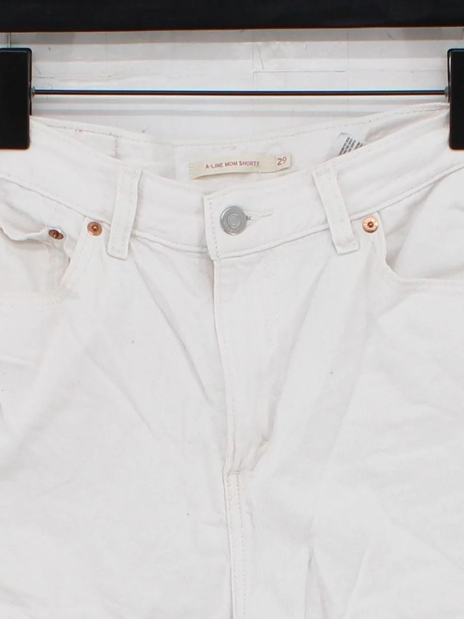 Levi’s Women's Shorts S White 100% Cotton Mom - Image 3