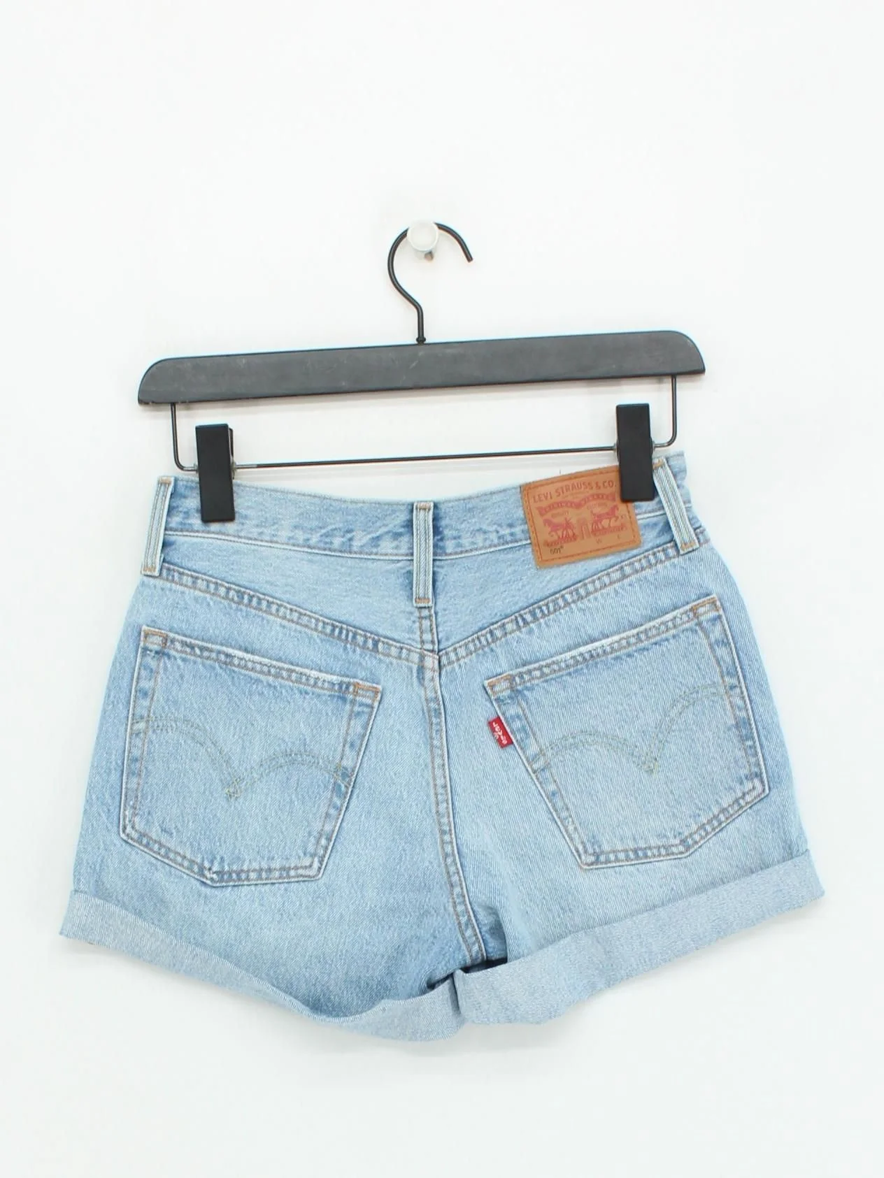 Levi’s Women's Shorts W 25 in Blue 100% Cotton Cut-Off - Image 2