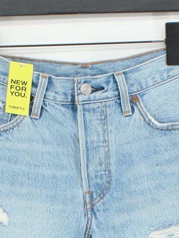 Levi’s Women's Shorts W 25 in Blue 100% Cotton Cut-Off - Image 3