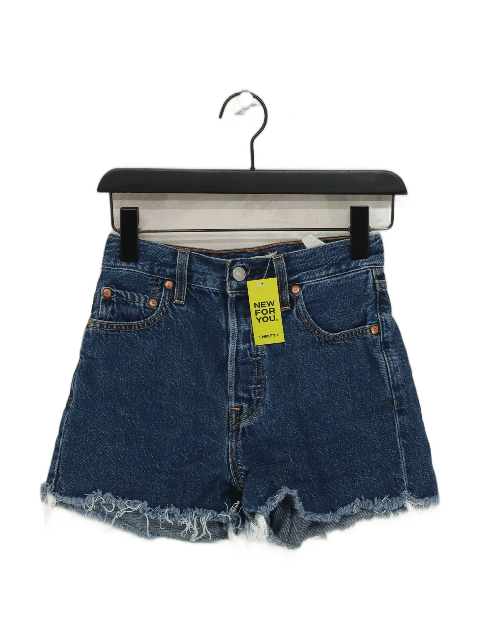 Levi’s Women's Shorts W 25 in Blue Cotton with Lyocell Modal Cut-Off