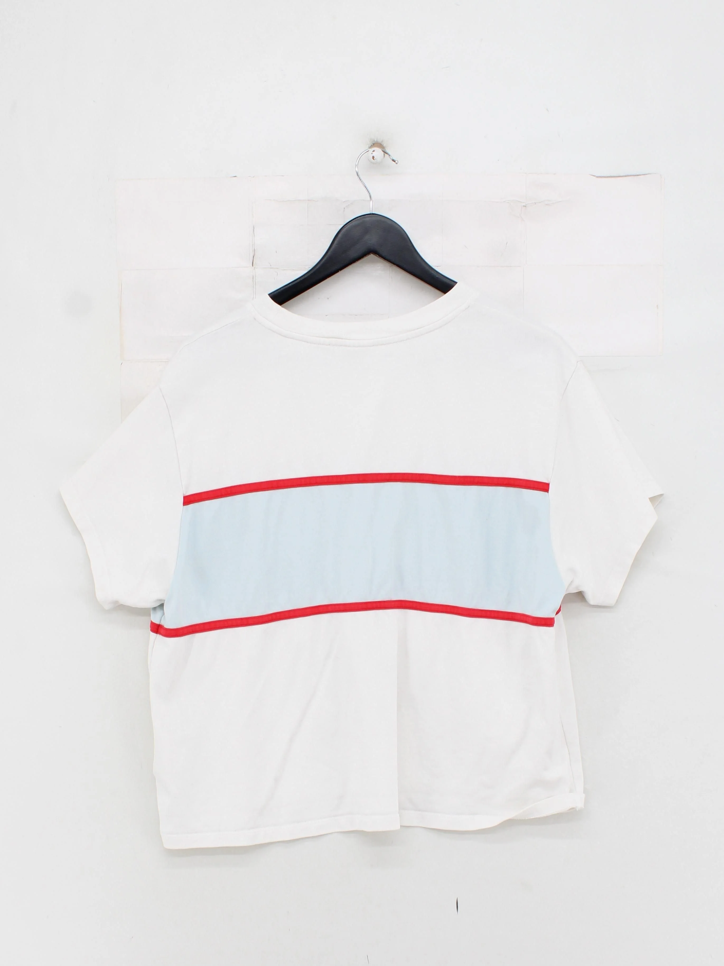 Levi’s Women's T-Shirt L White Striped 100% Cotton Short Sleeve Round Neck Basic - Image 2