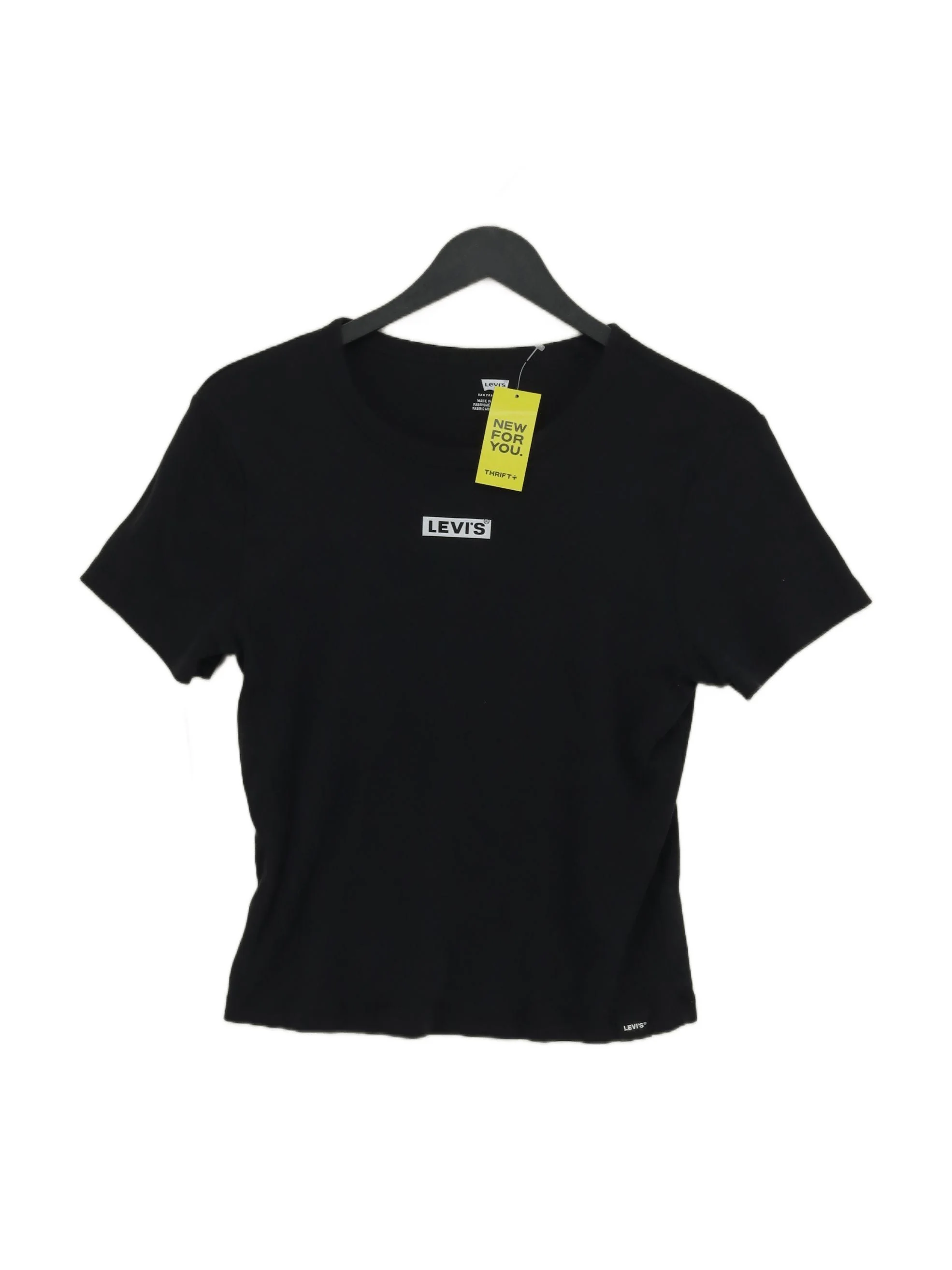 Levi’s Women's T-Shirt M Black 100% Cotton Short Sleeve Round Neck Basic