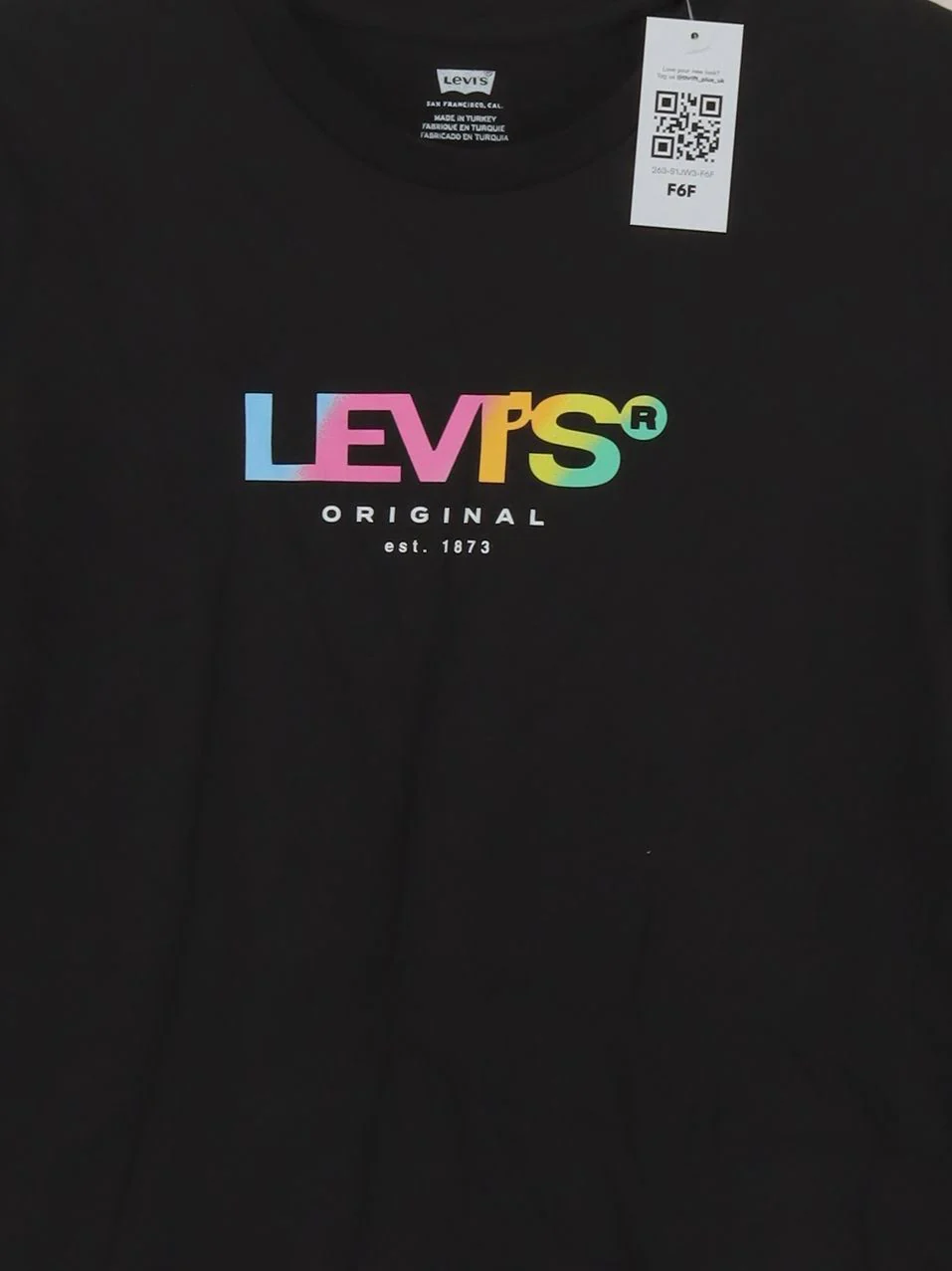 Levi’s Women's T-Shirt M Black Graphic 100% Cotton Short Sleeve Round Neck Basic - Image 3