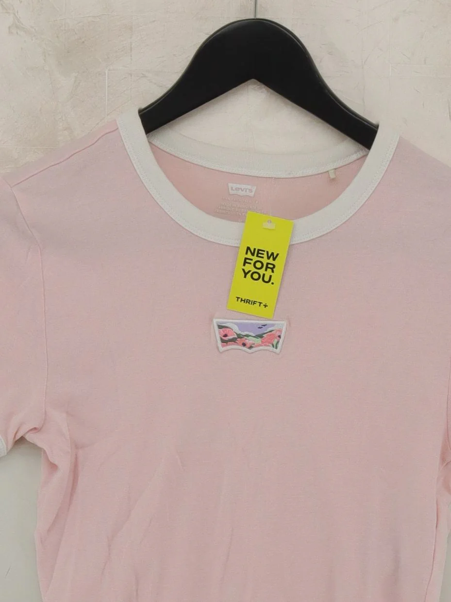 Levi’s Women's T-Shirt M Pink 100% Cotton Short Sleeve Round Neck Basic - Image 3