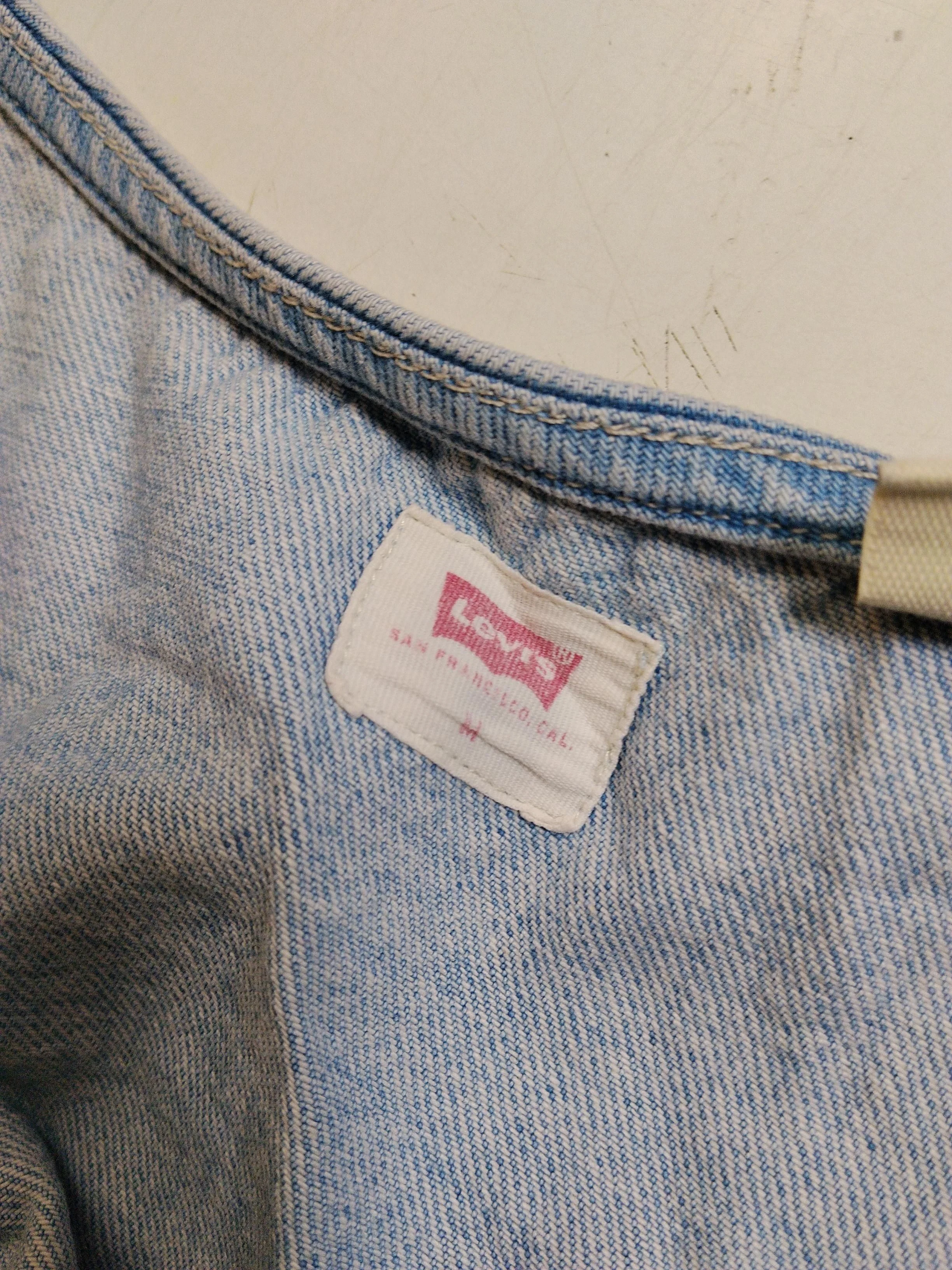 Levi’s Women's Top M Blue 100% Cotton Sleeveless Square Neck Basic - Image 5