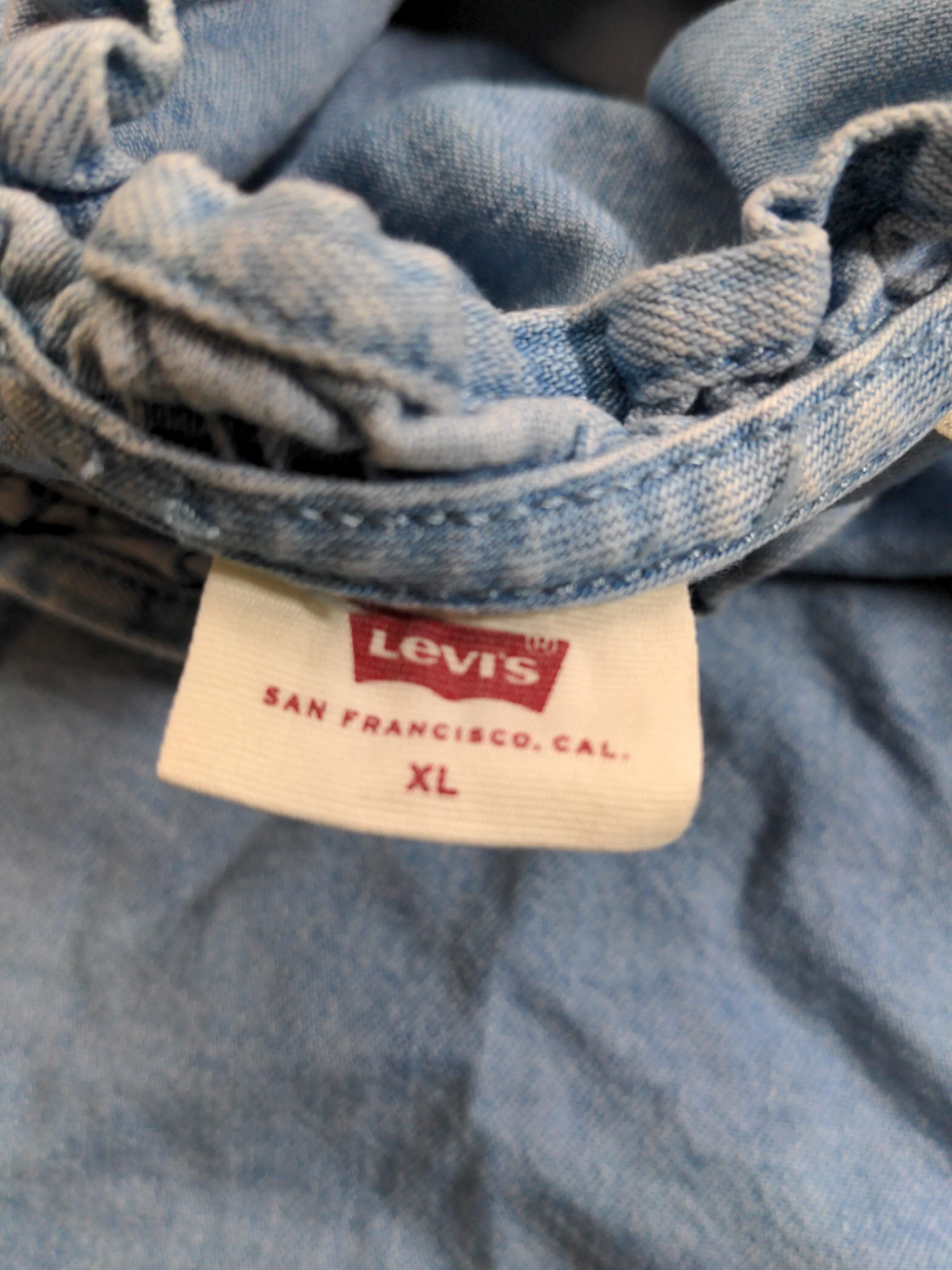 Levi’s Women's Top XL Blue Cotton with Lyocell Modal Basic - Image 5