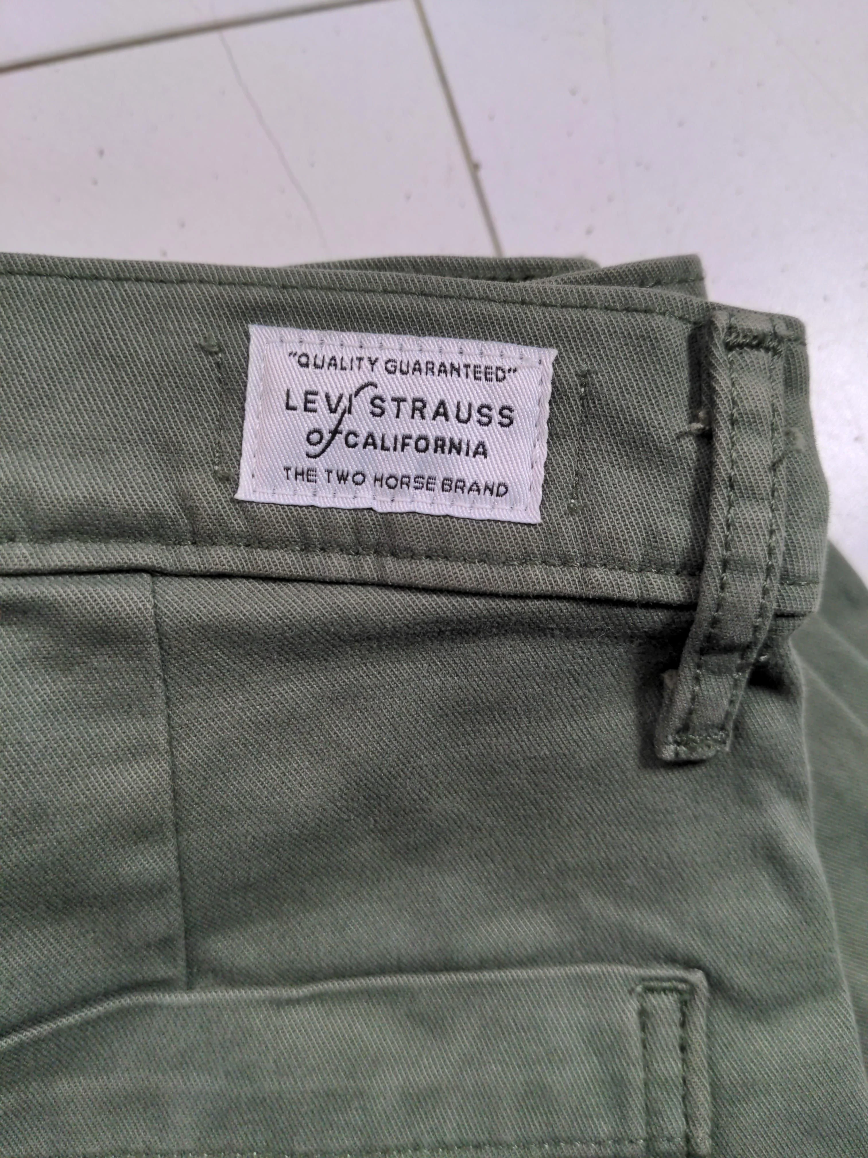 Levi’s Women's Trousers M Green 100% Cotton Wide-Leg Chino - Image 5