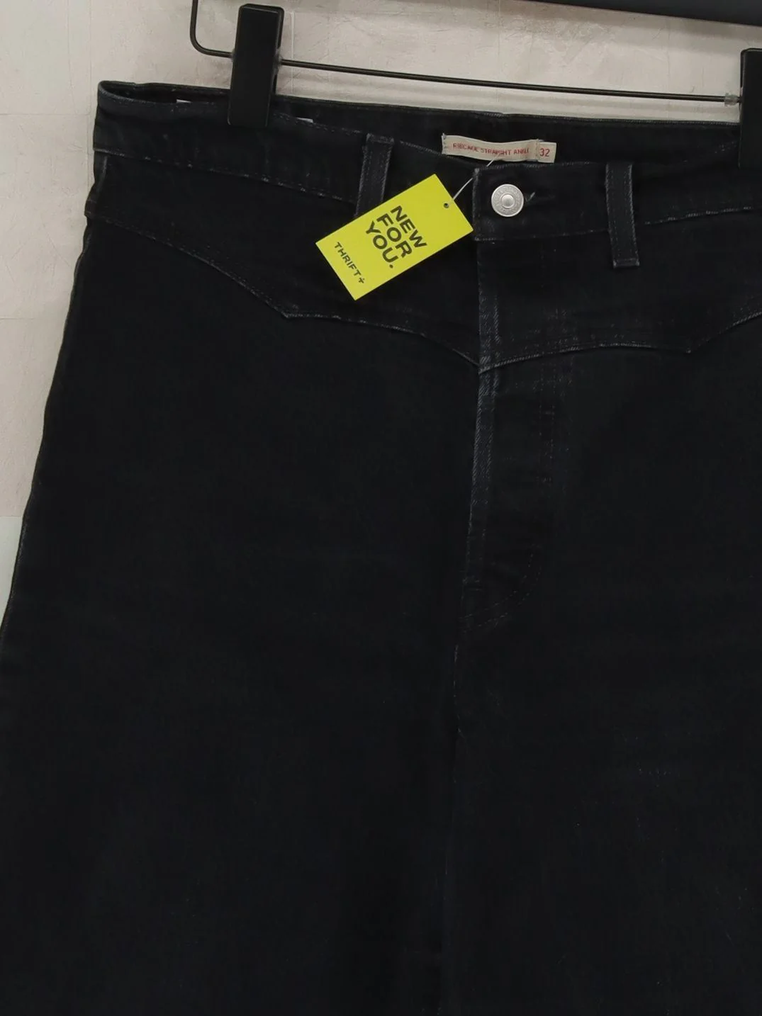Levi's Line 8 Women's Jeans W 32 in Black 100% Other Straight - Image 3