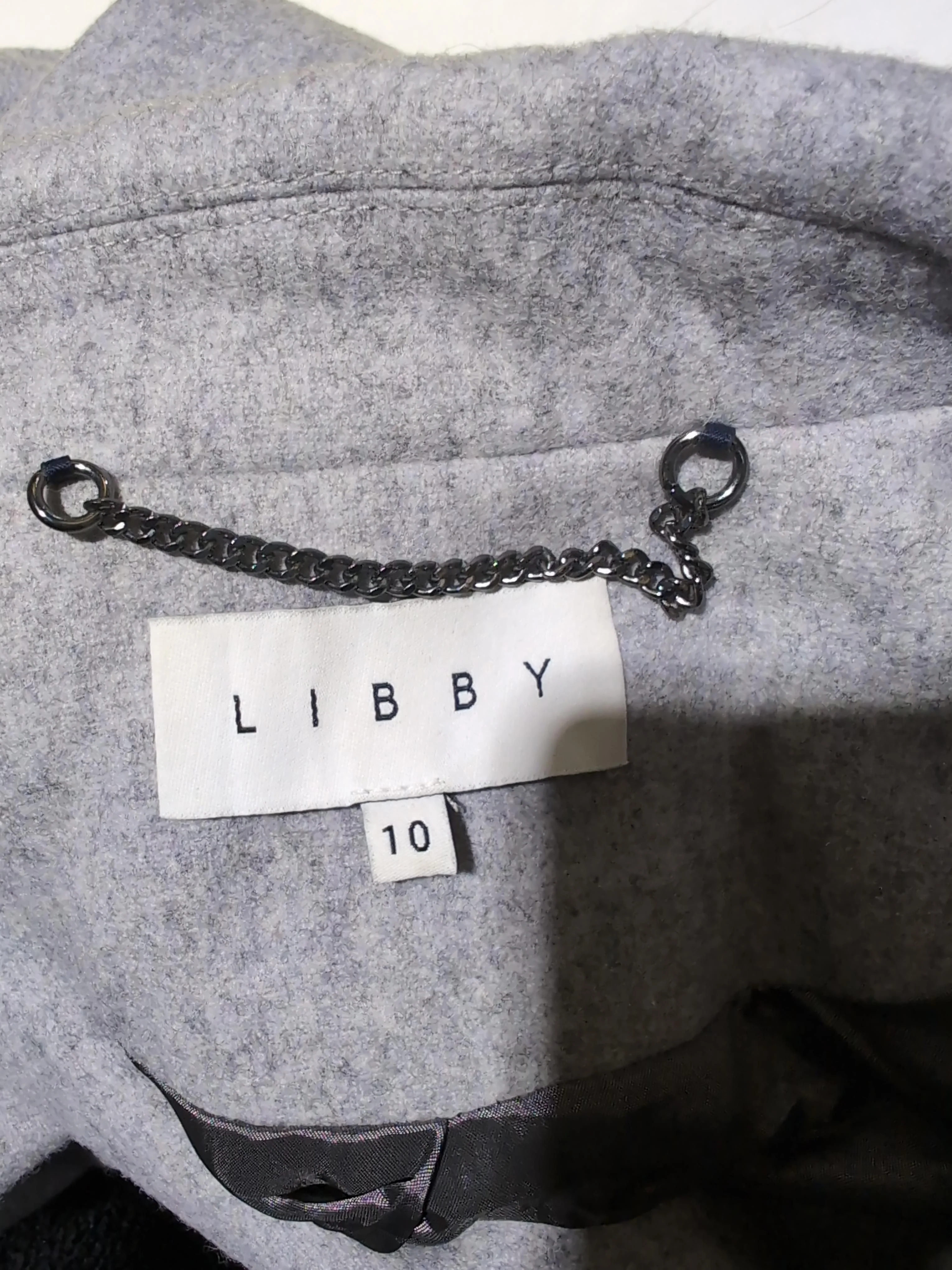 Libby Women's Coat UK 10 Grey Wool with Polyester Overcoat - Image 5