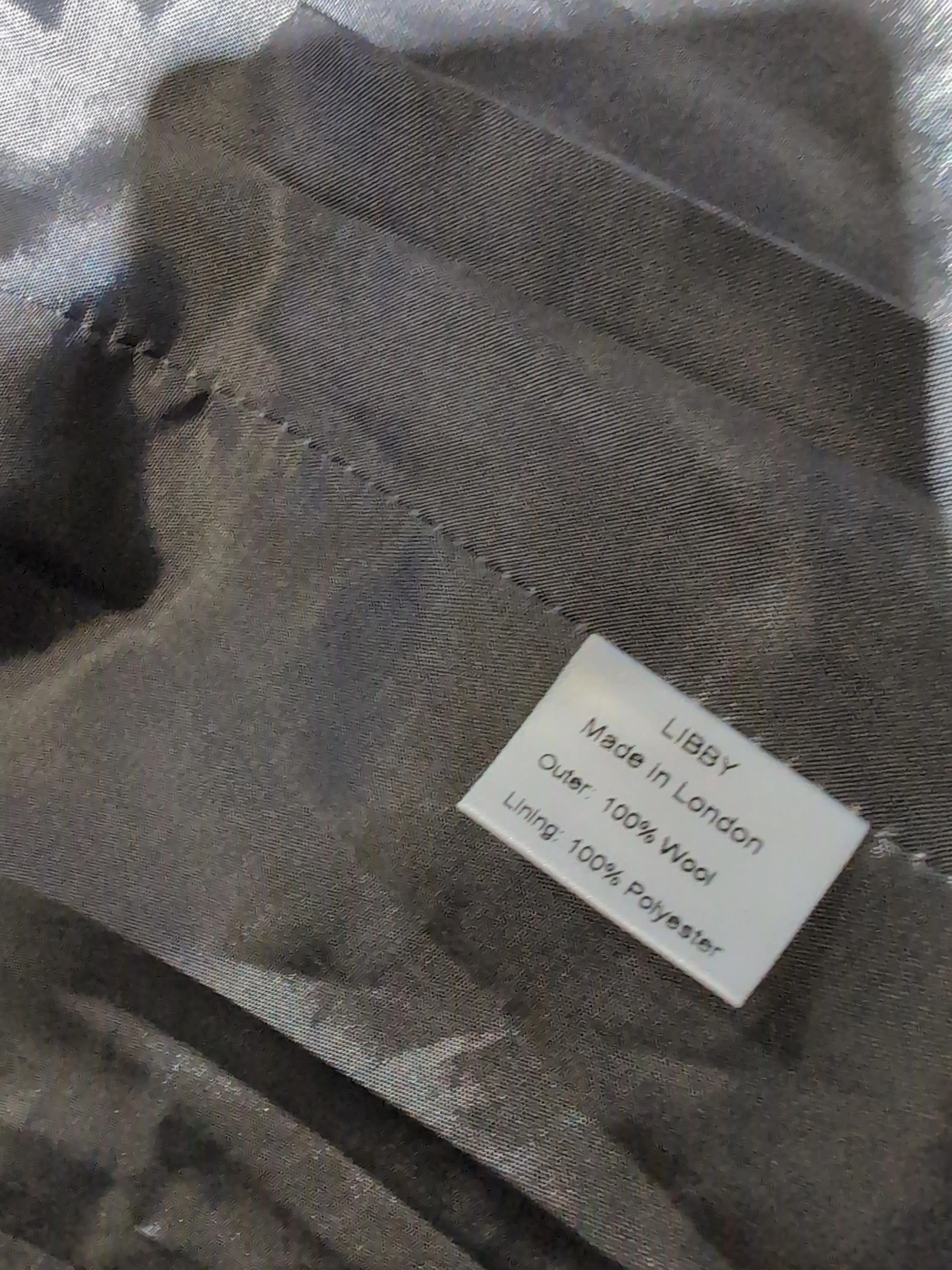 Libby Women's Coat UK 10 Grey Wool with Polyester Overcoat - Image 6